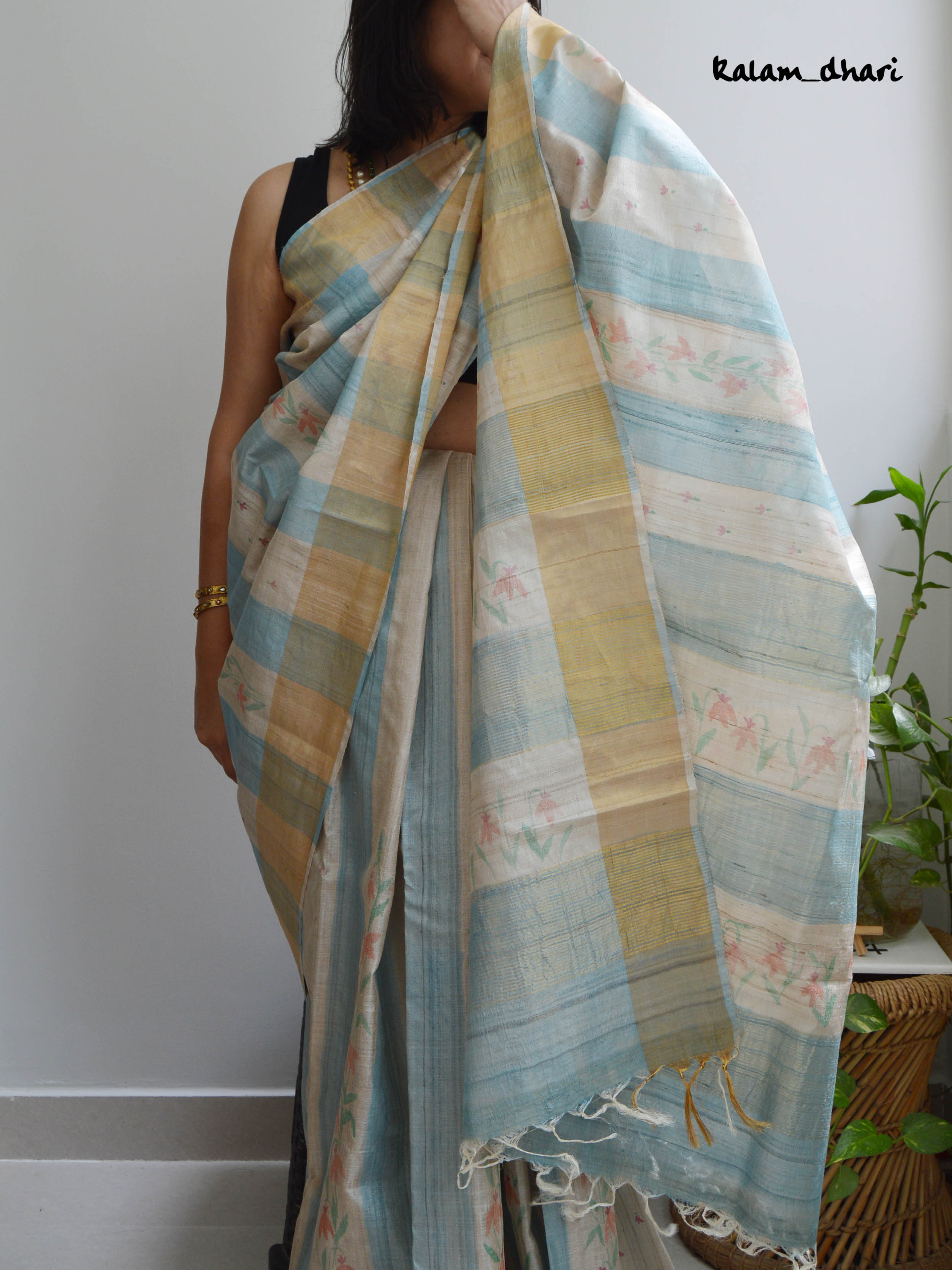 Dhaari Painted Kosa Silk Saree
