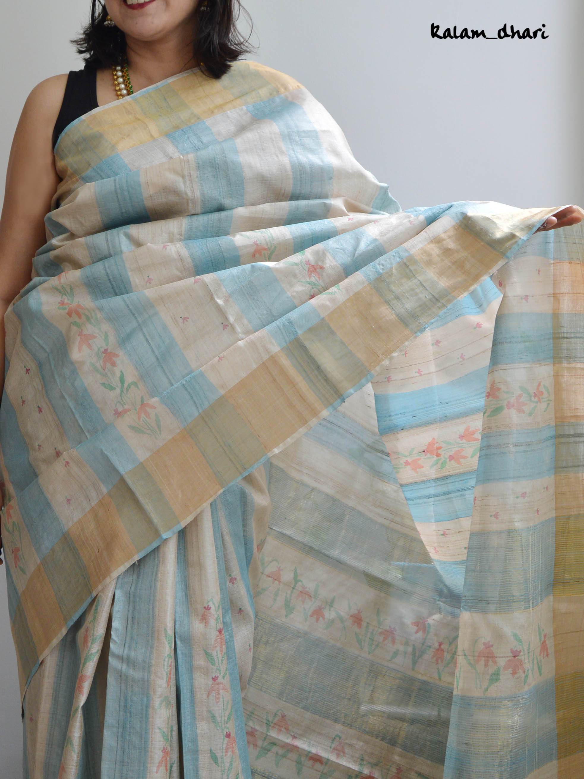 Dhaari Painted Kosa Silk Saree