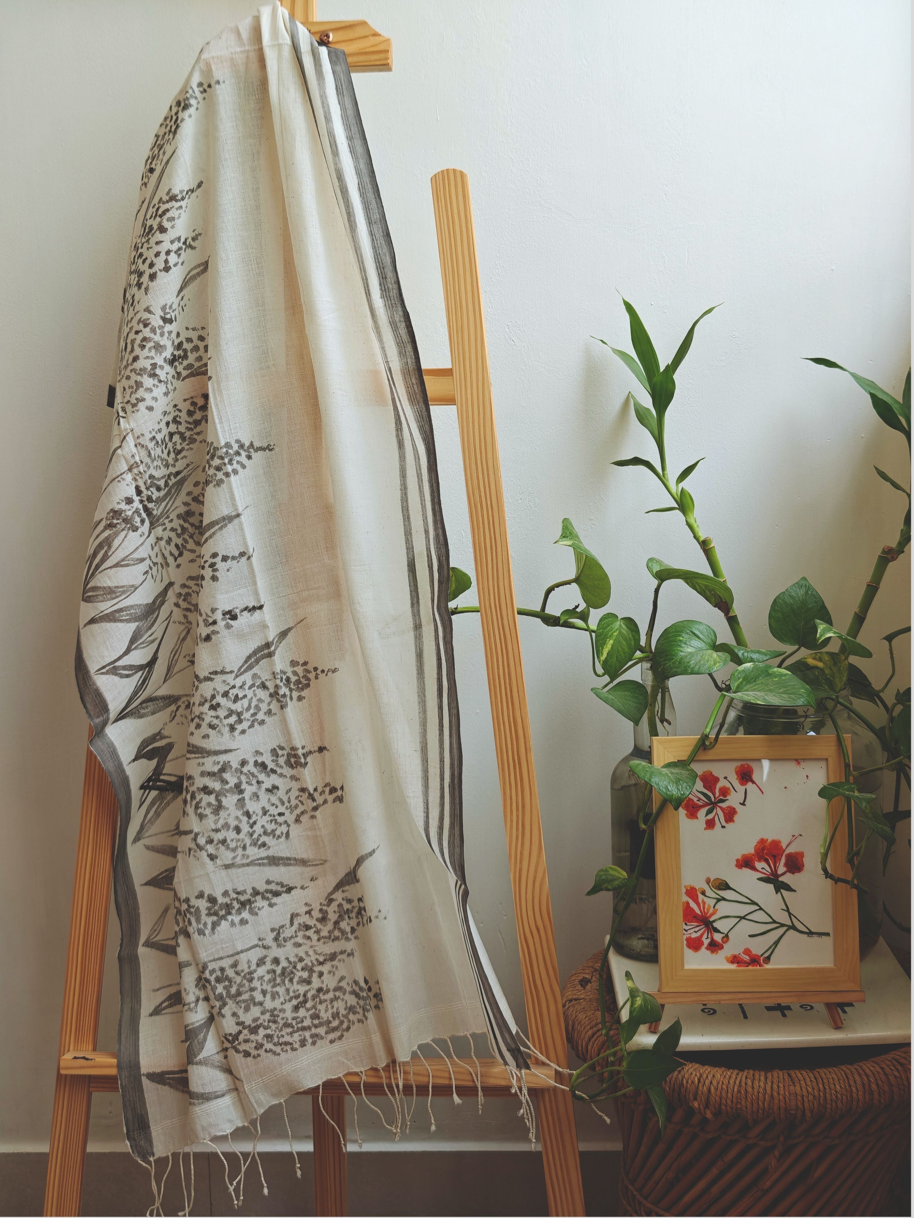 Rainforest Painted Cotton Stole