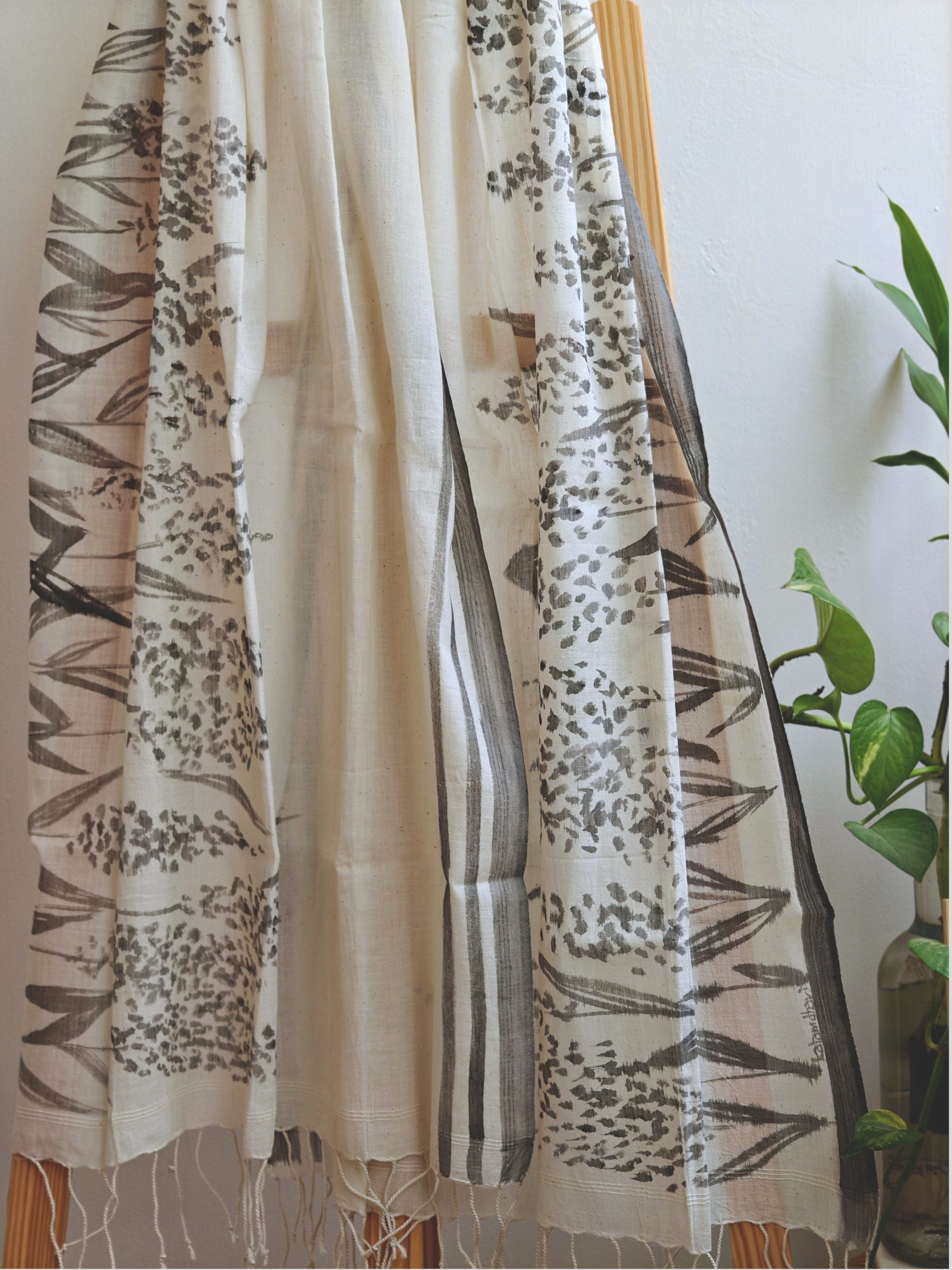 Rainforest Painted Cotton Stole