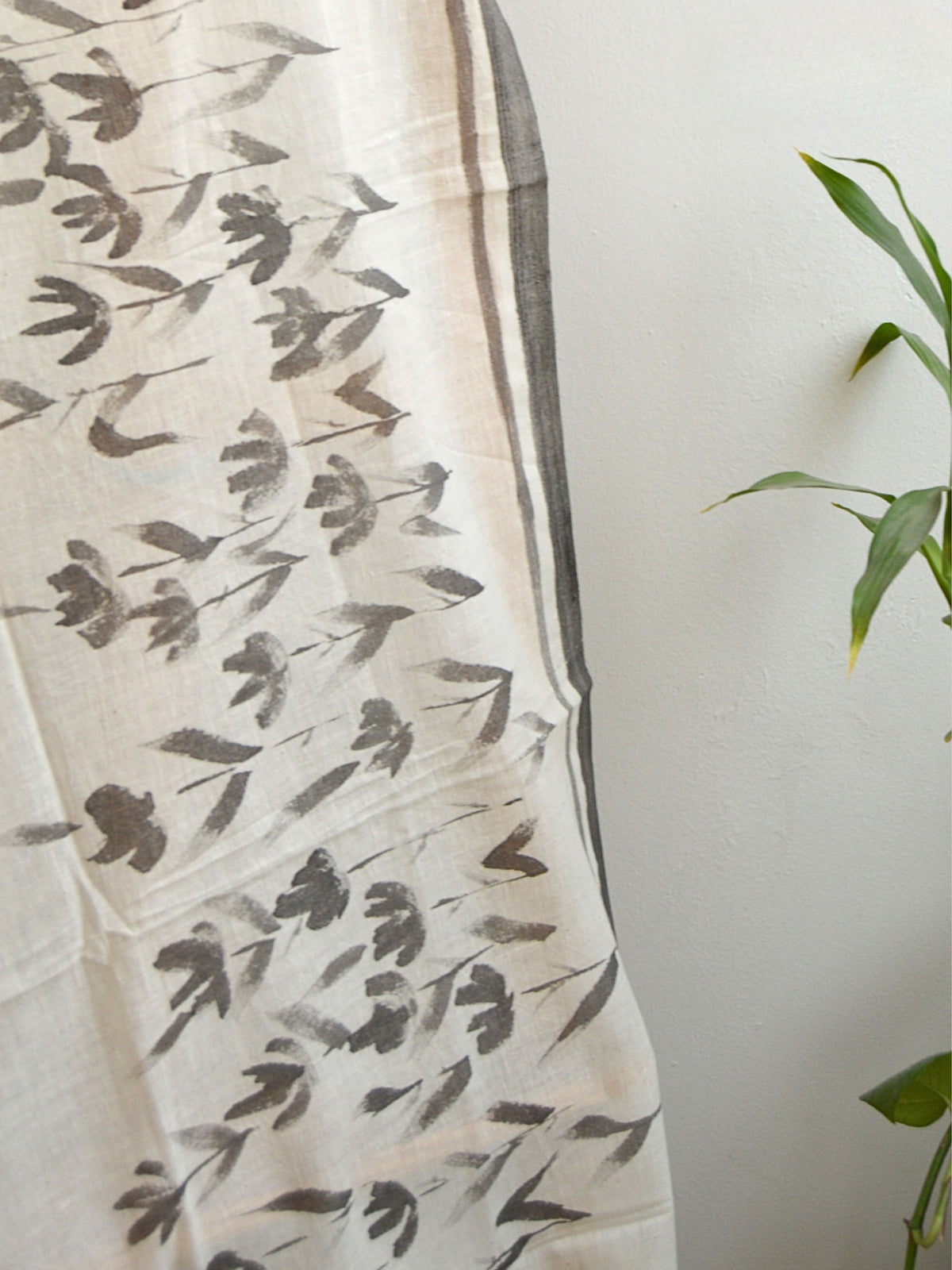 Phool Painted Cotton Stole