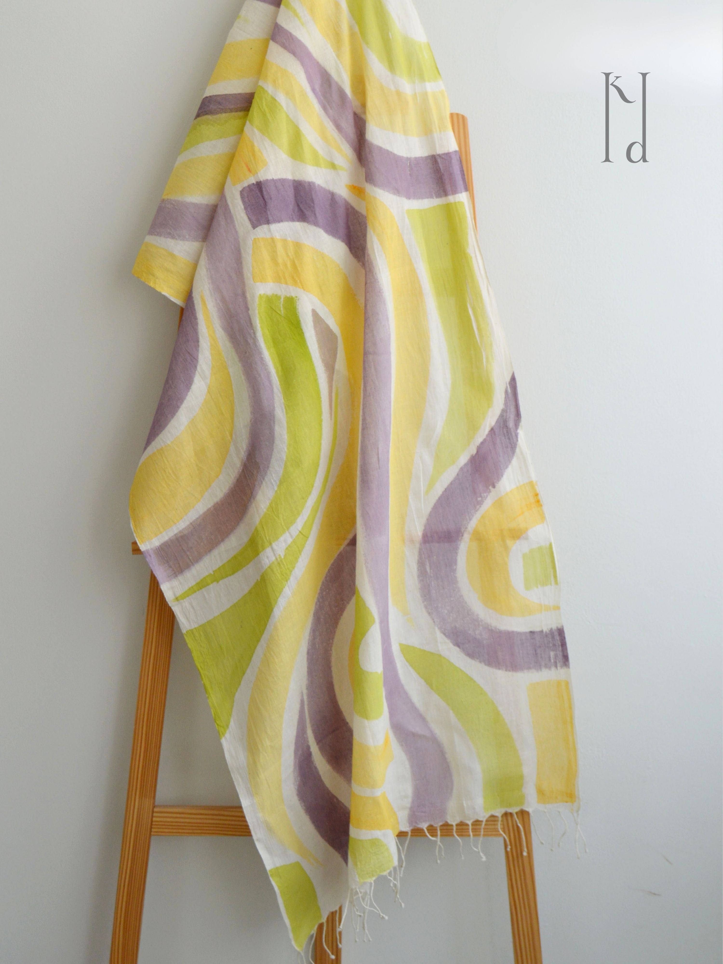 Vaayu Muslin Cotton Painted Stole