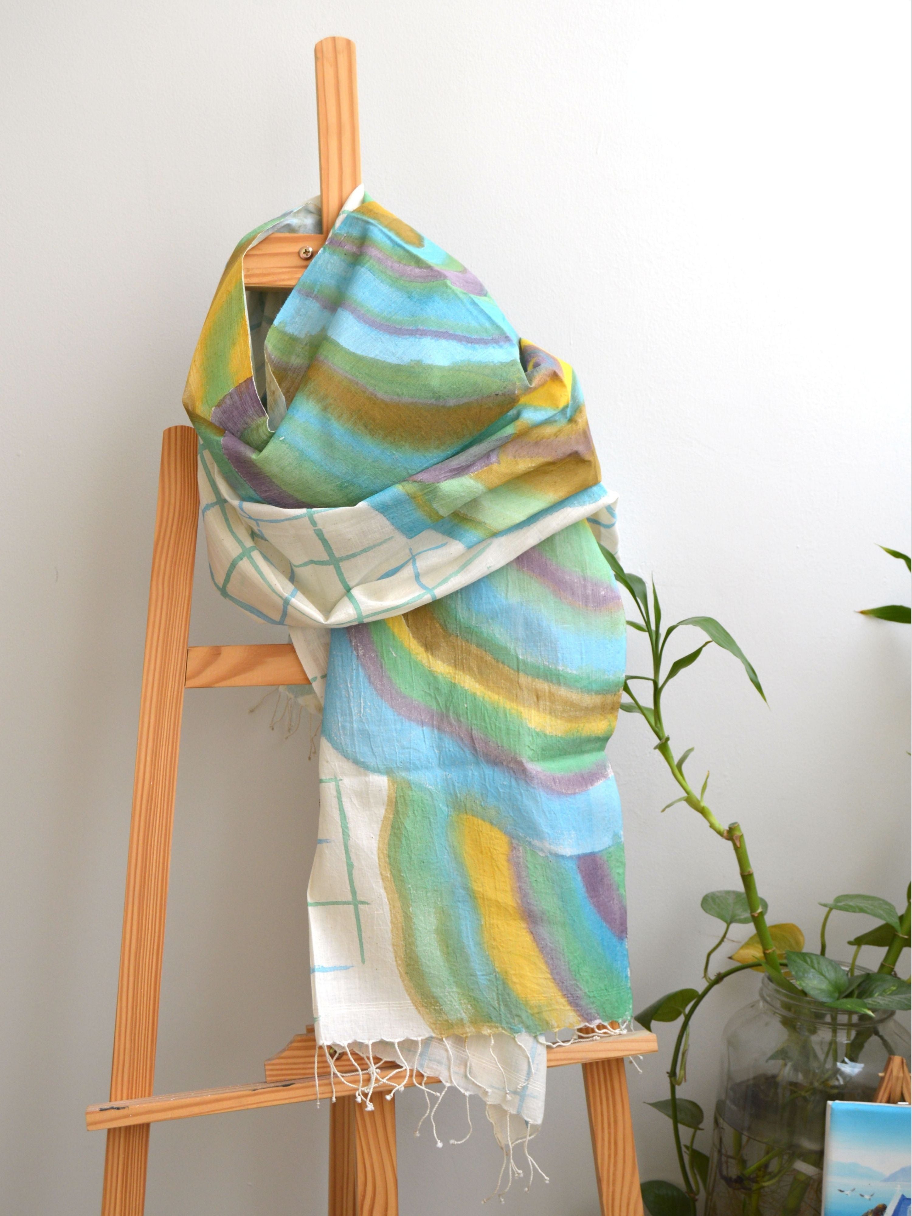 Agate Painted Cotton Stole