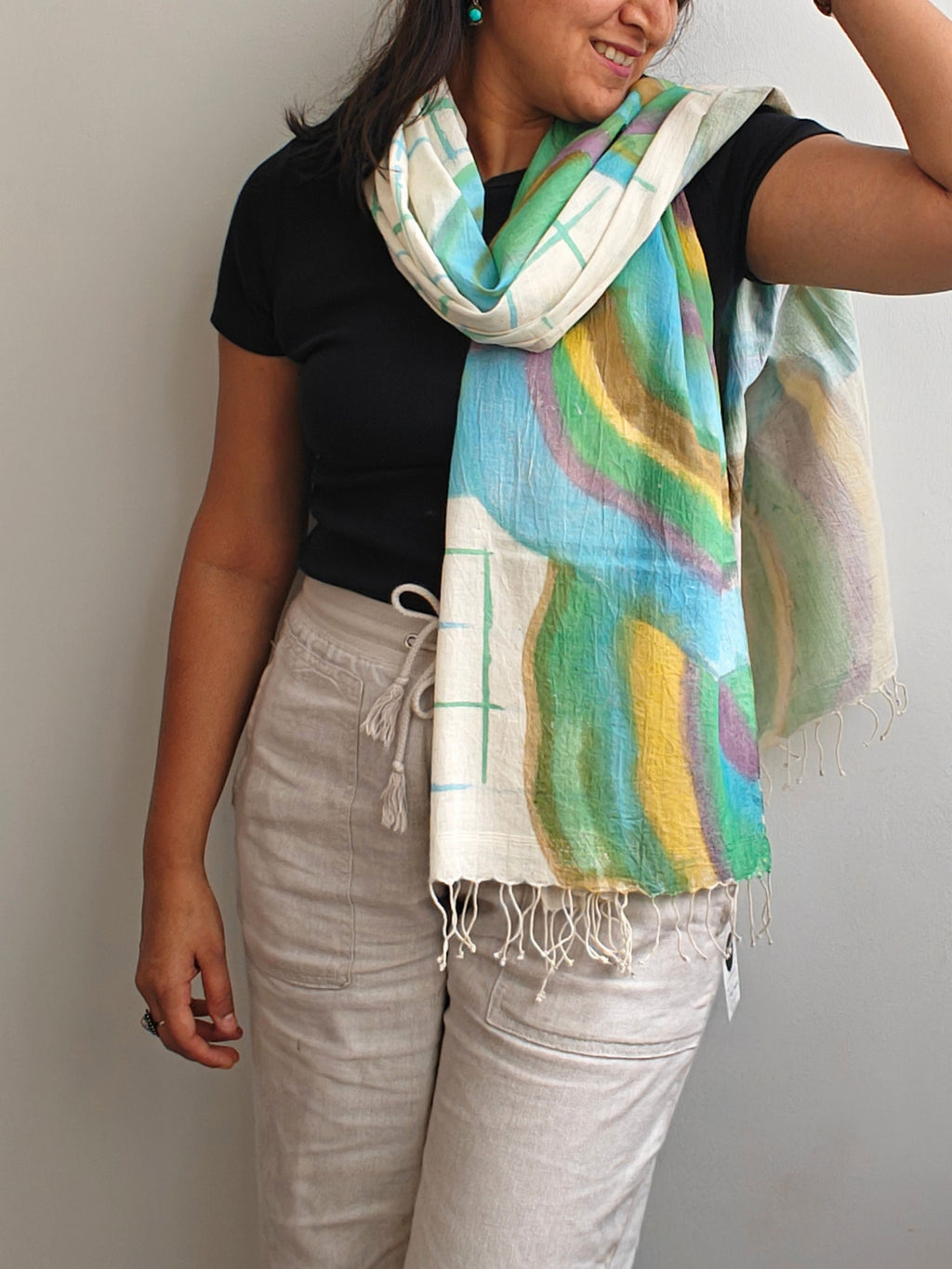 Agate Painted Cotton Stole