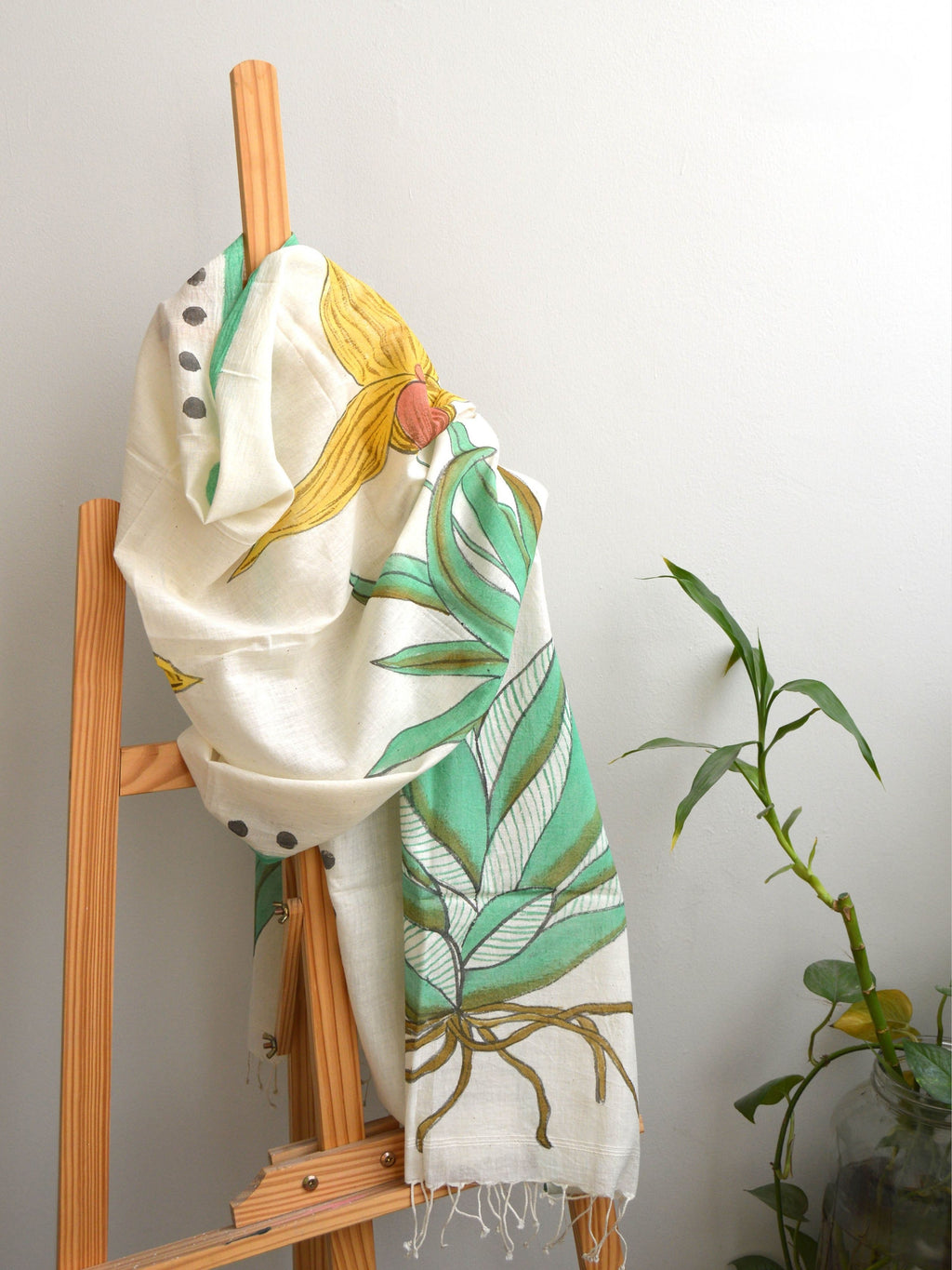 Orchids Painted Cotton Stole