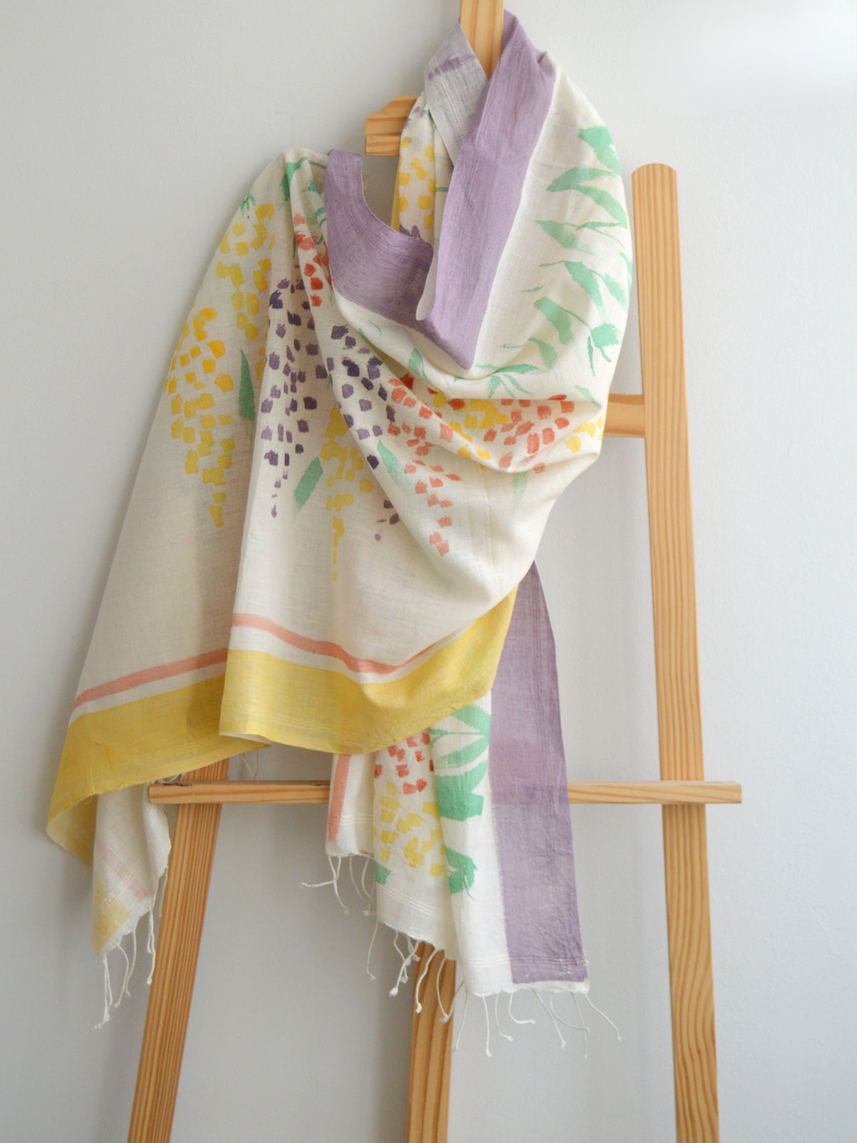 Delphi Painted Cotton Stole