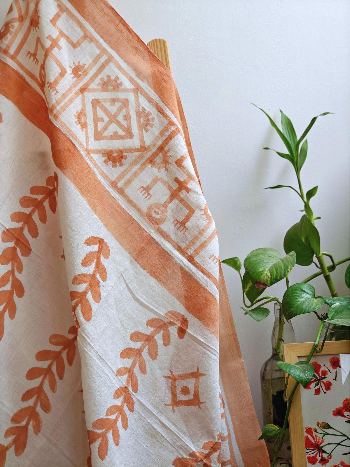 Godna Painted Cotton Dupatta