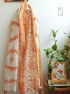 Godna Muslin Cotton Painted Dupatta