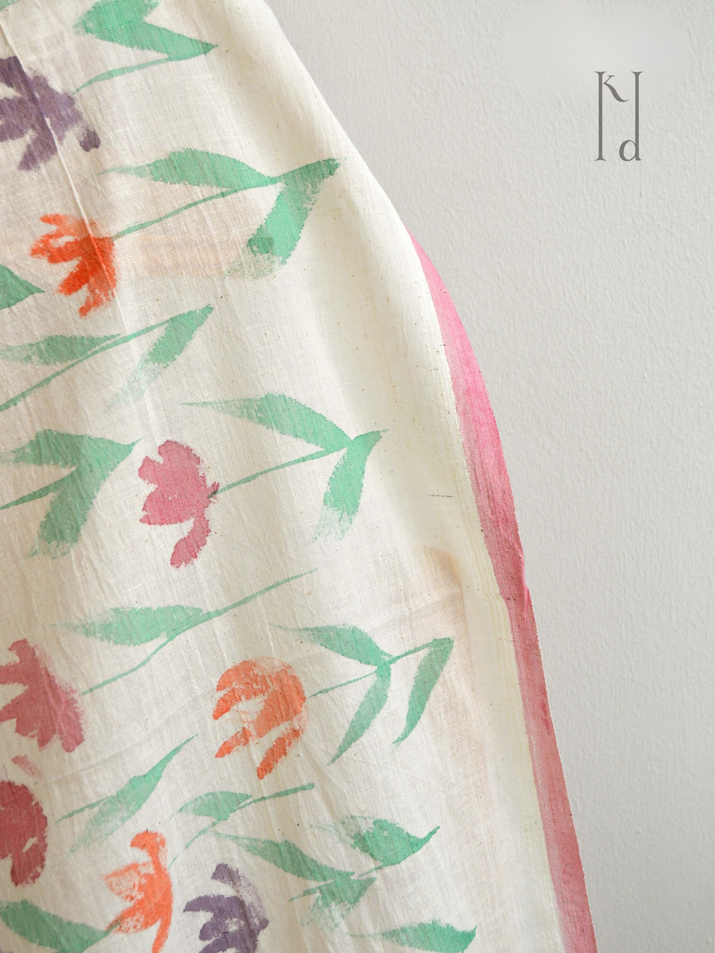 Phool Muslin Cotton Painted Stole