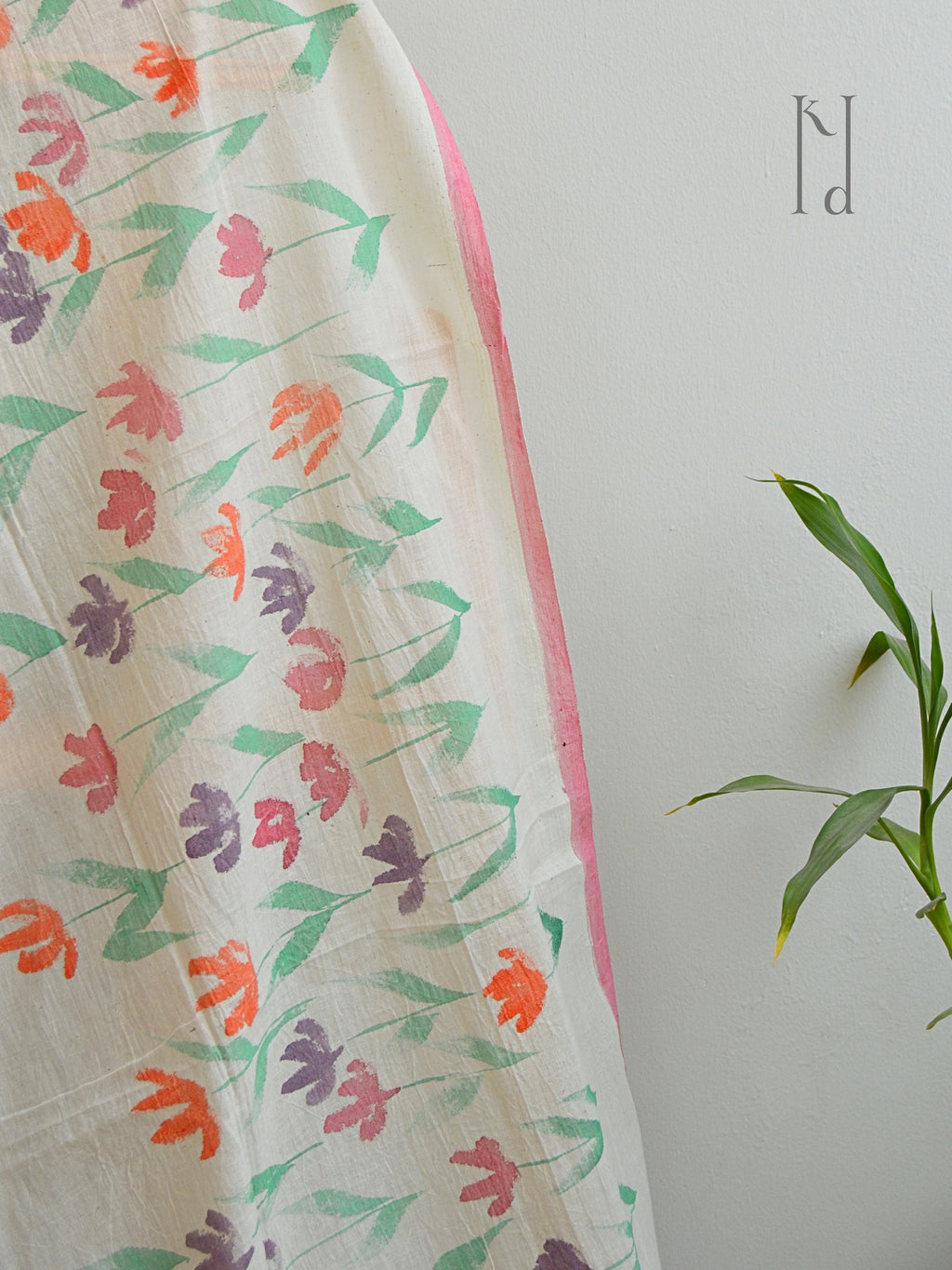 Phool Muslin Cotton Painted Stole