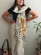 Udaan Painted Cotton Stole