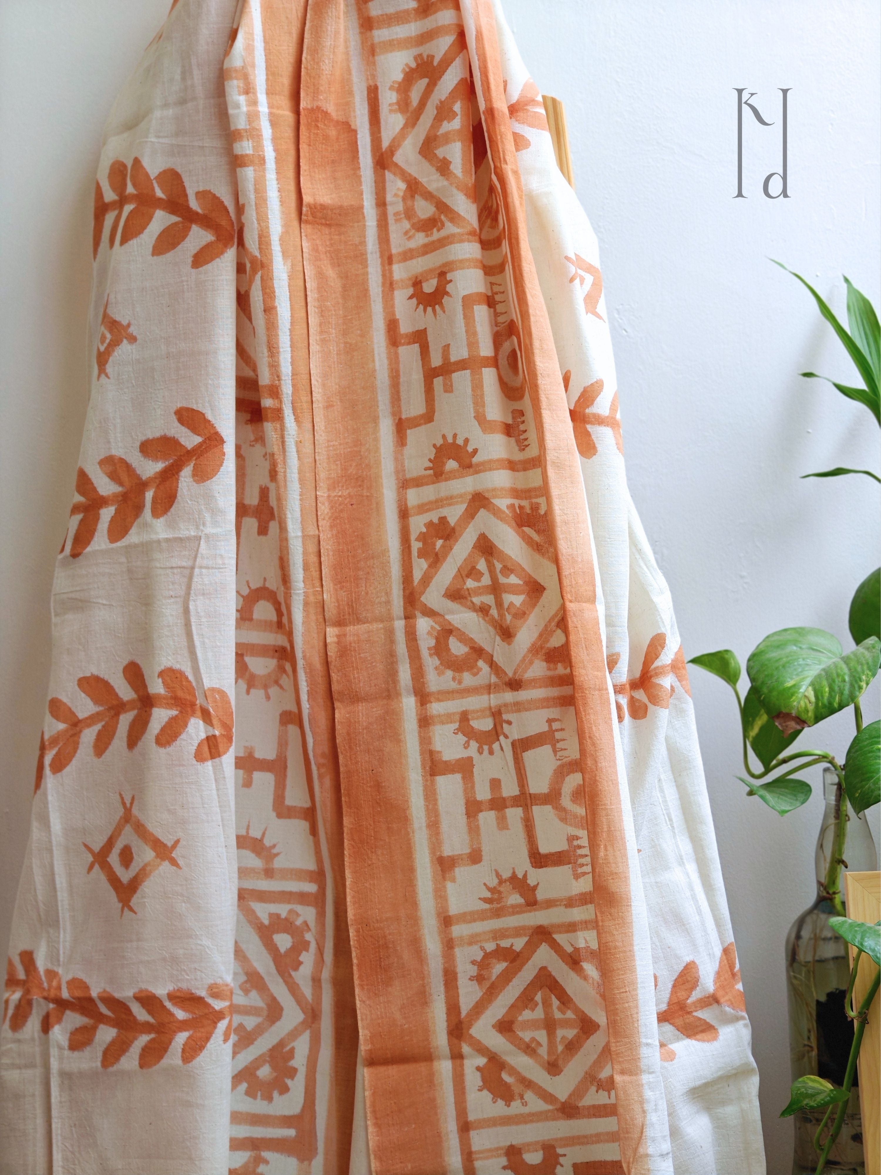 Godna Muslin Cotton Painted Dupatta