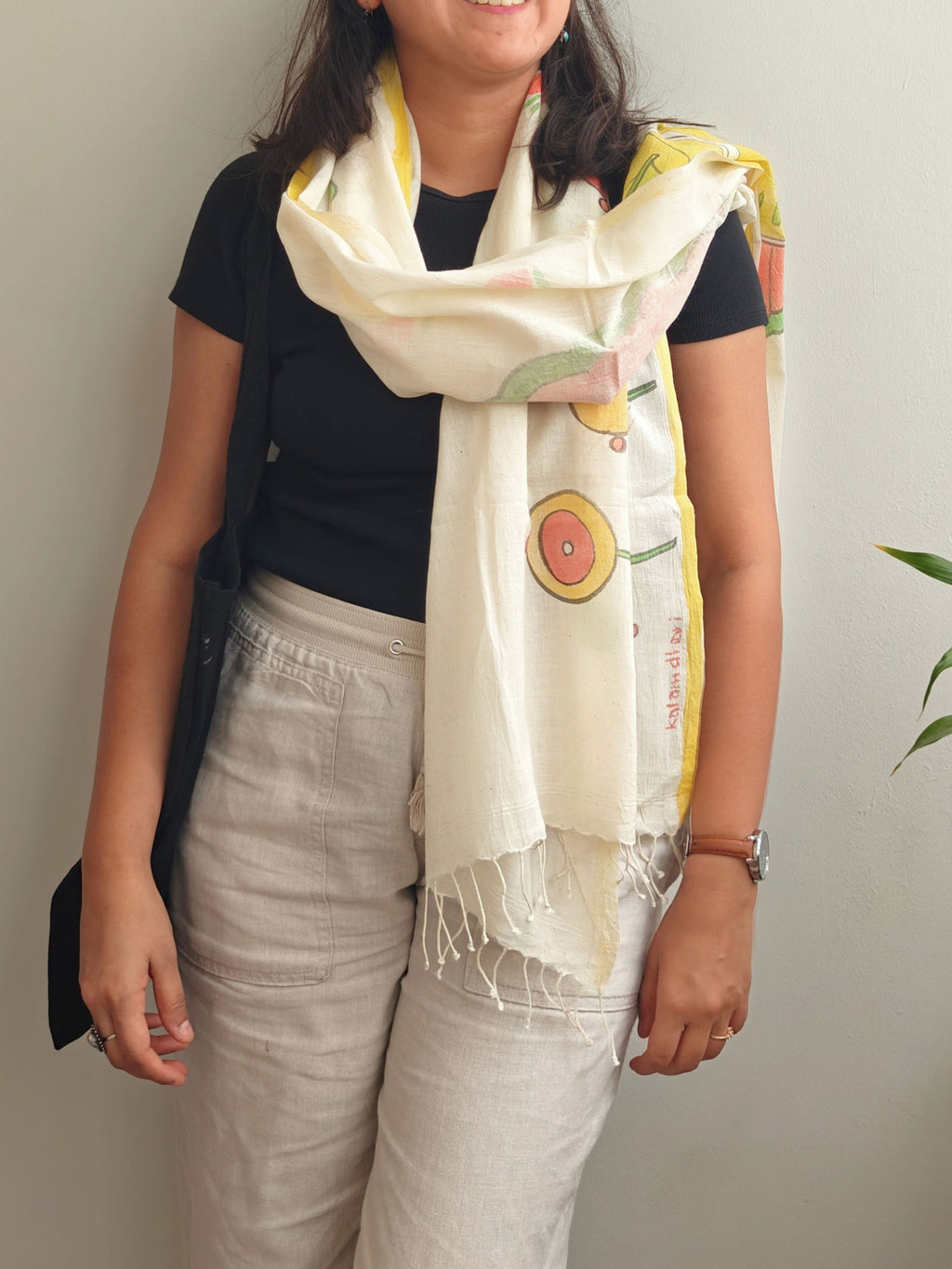 Titli Painted Cotton Stole