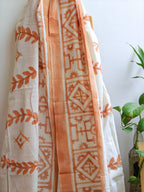 Godna Painted Cotton Dupatta