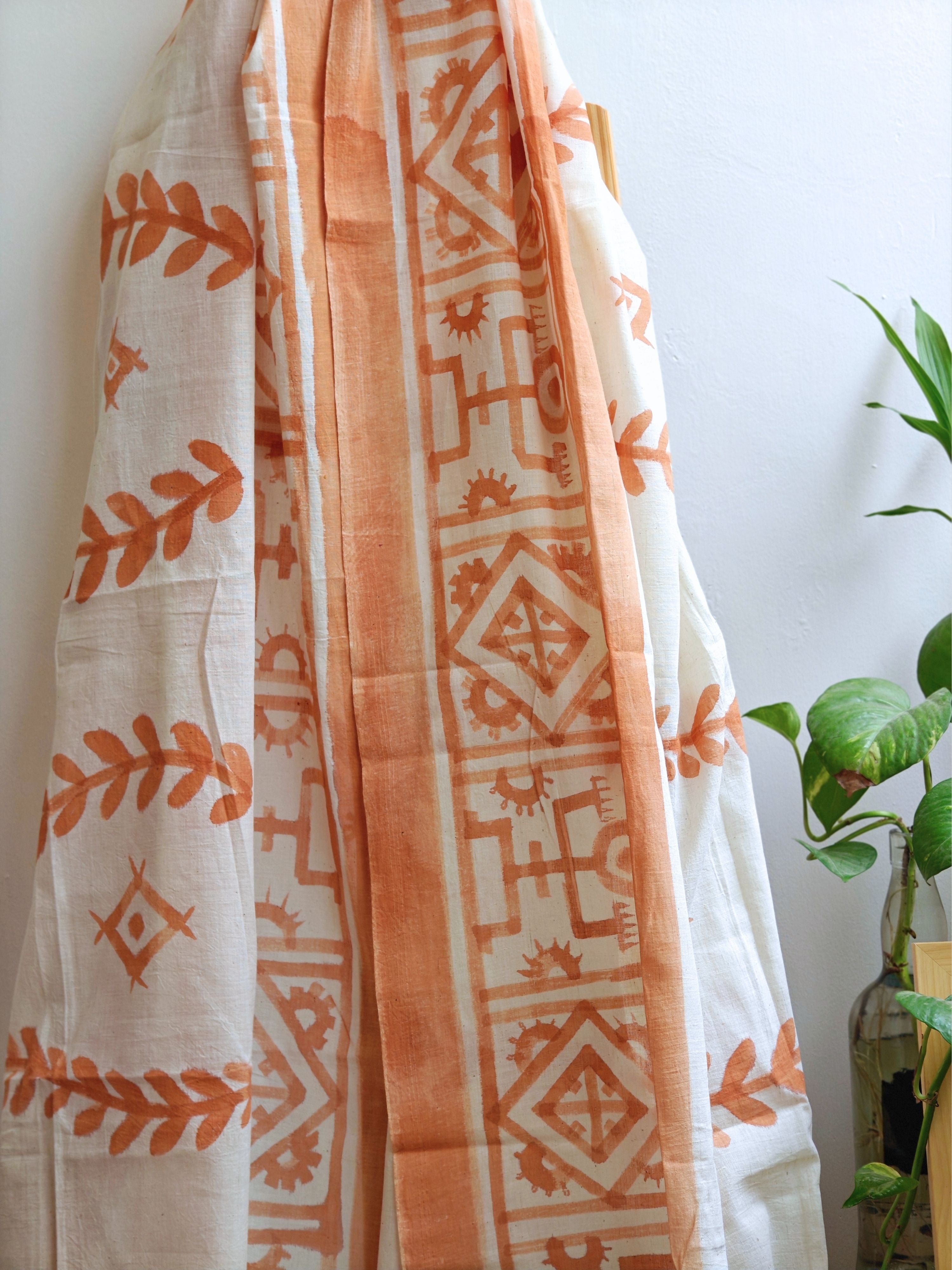 Godna Painted Cotton Dupatta