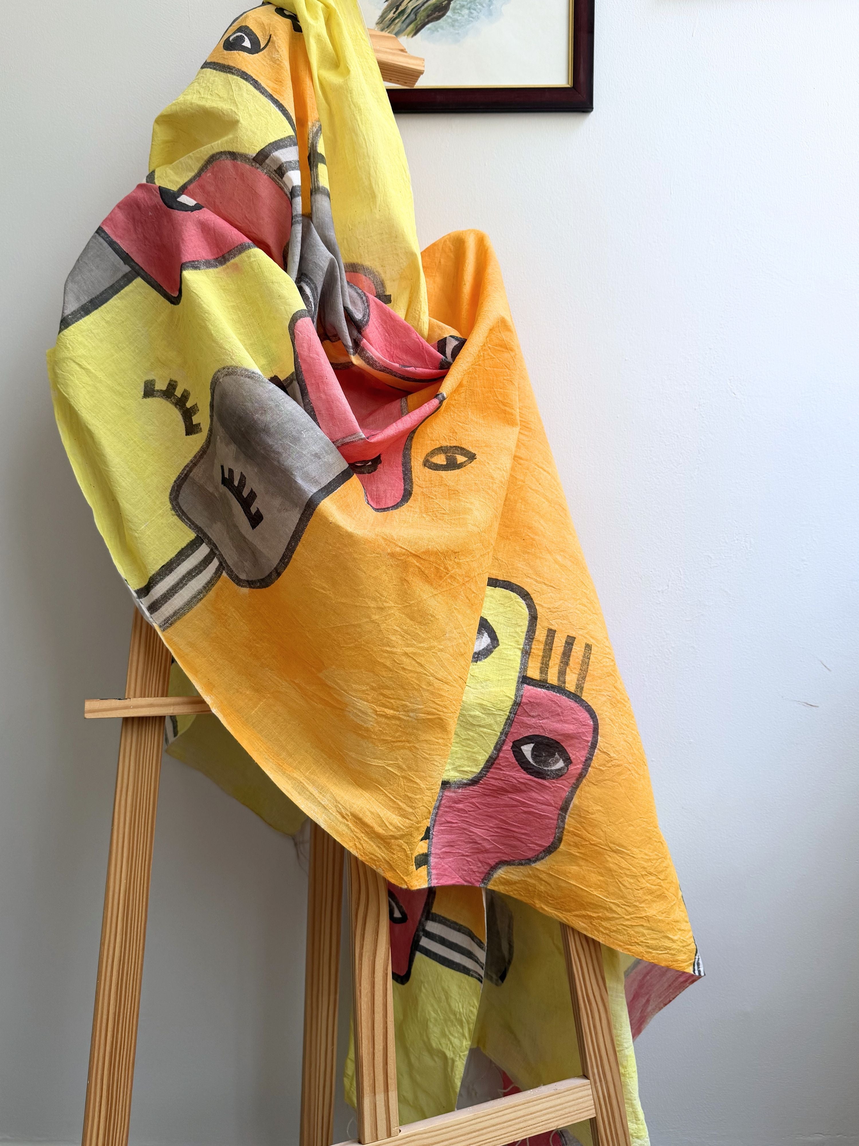 Self Love Painted Cotton Dupatta