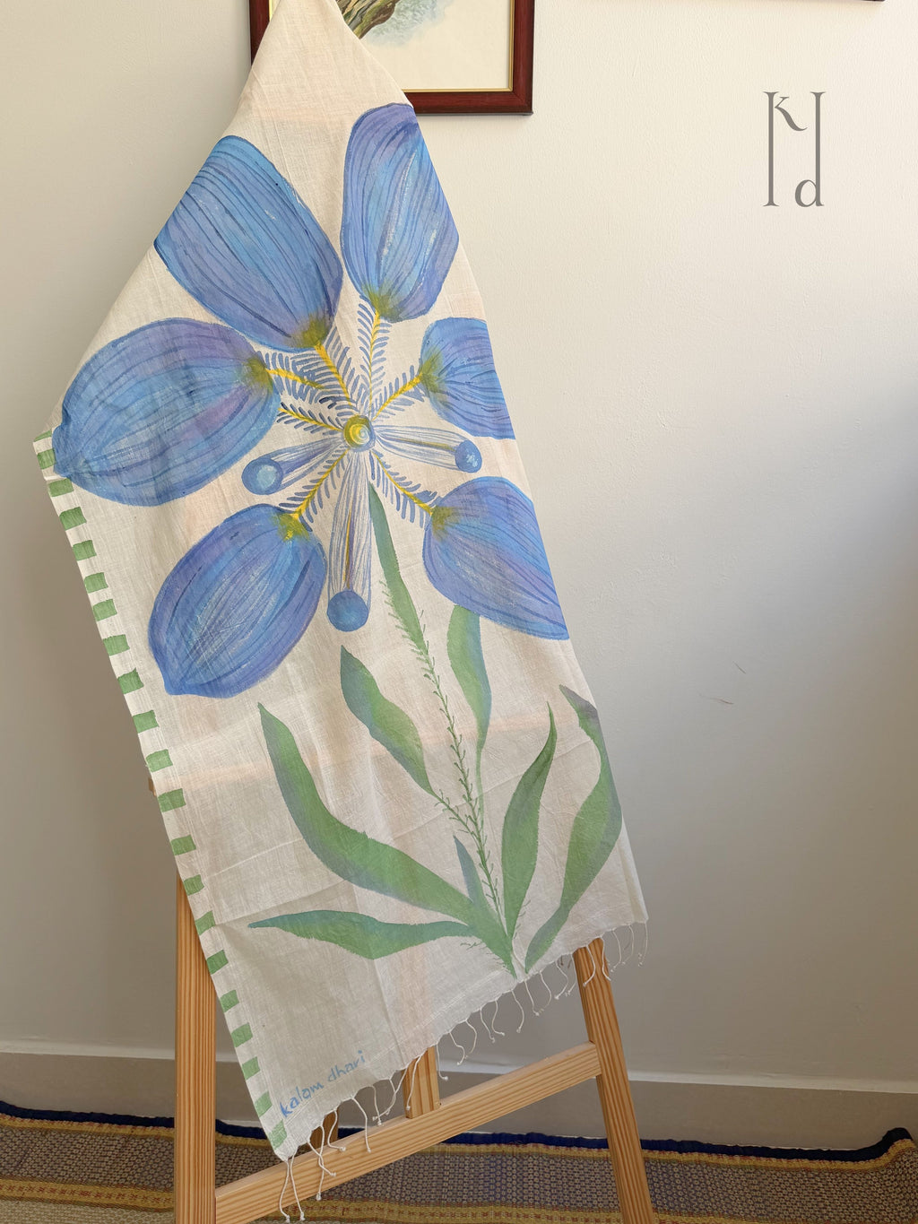 Iris Painted Muslin Stole