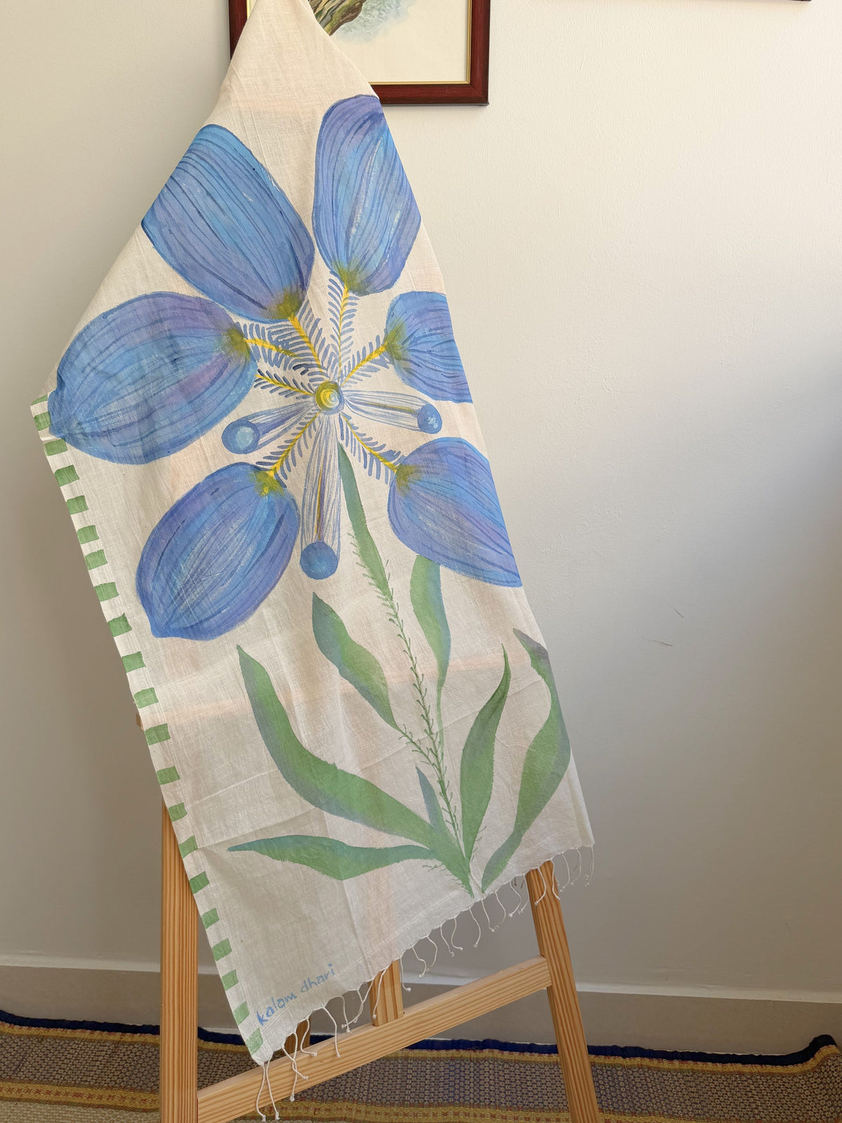 Iris Painted Cotton Stole