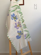Iris Painted Muslin Stole