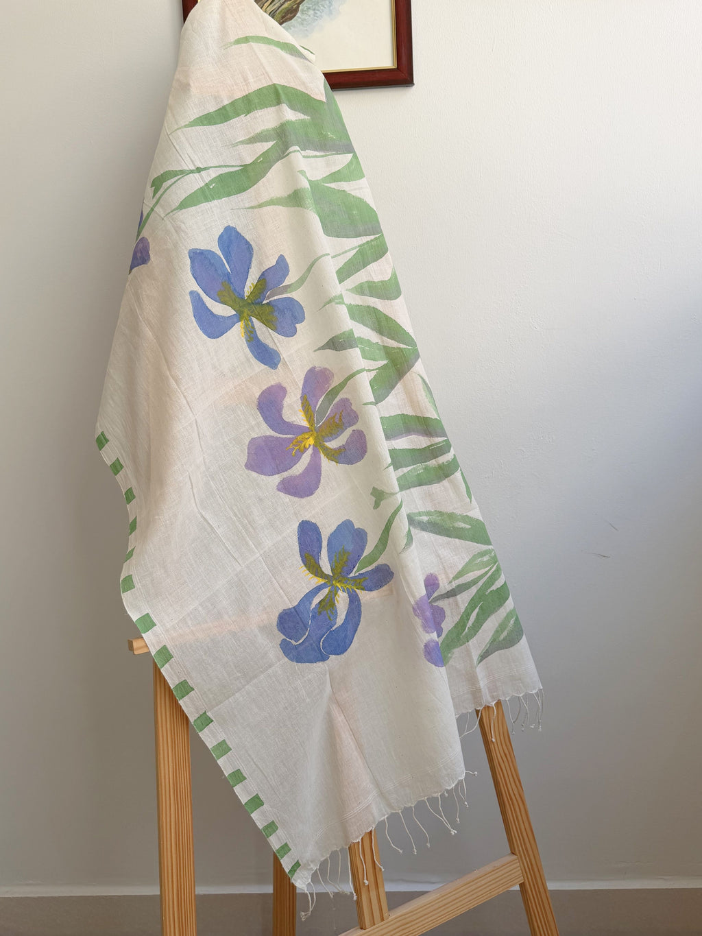 Iris Painted Cotton Stole