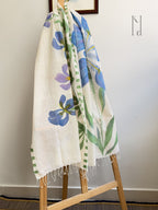 Iris Painted Muslin Stole