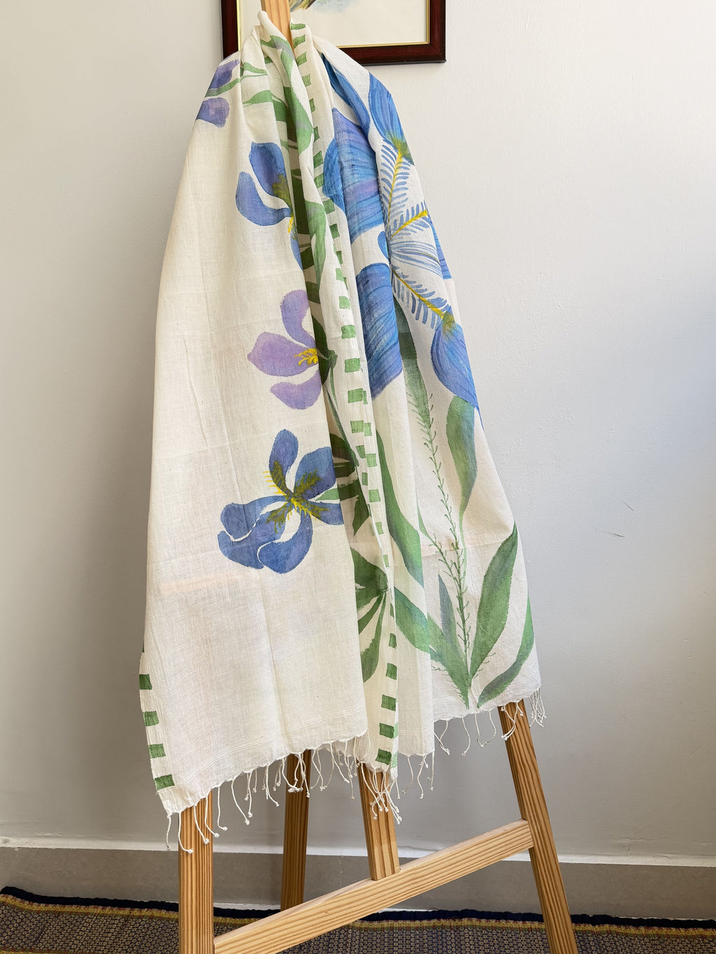 Iris Painted Cotton Stole