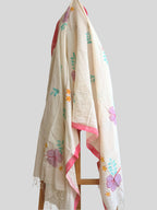 Hibiscus Painted Cotton Dupatta