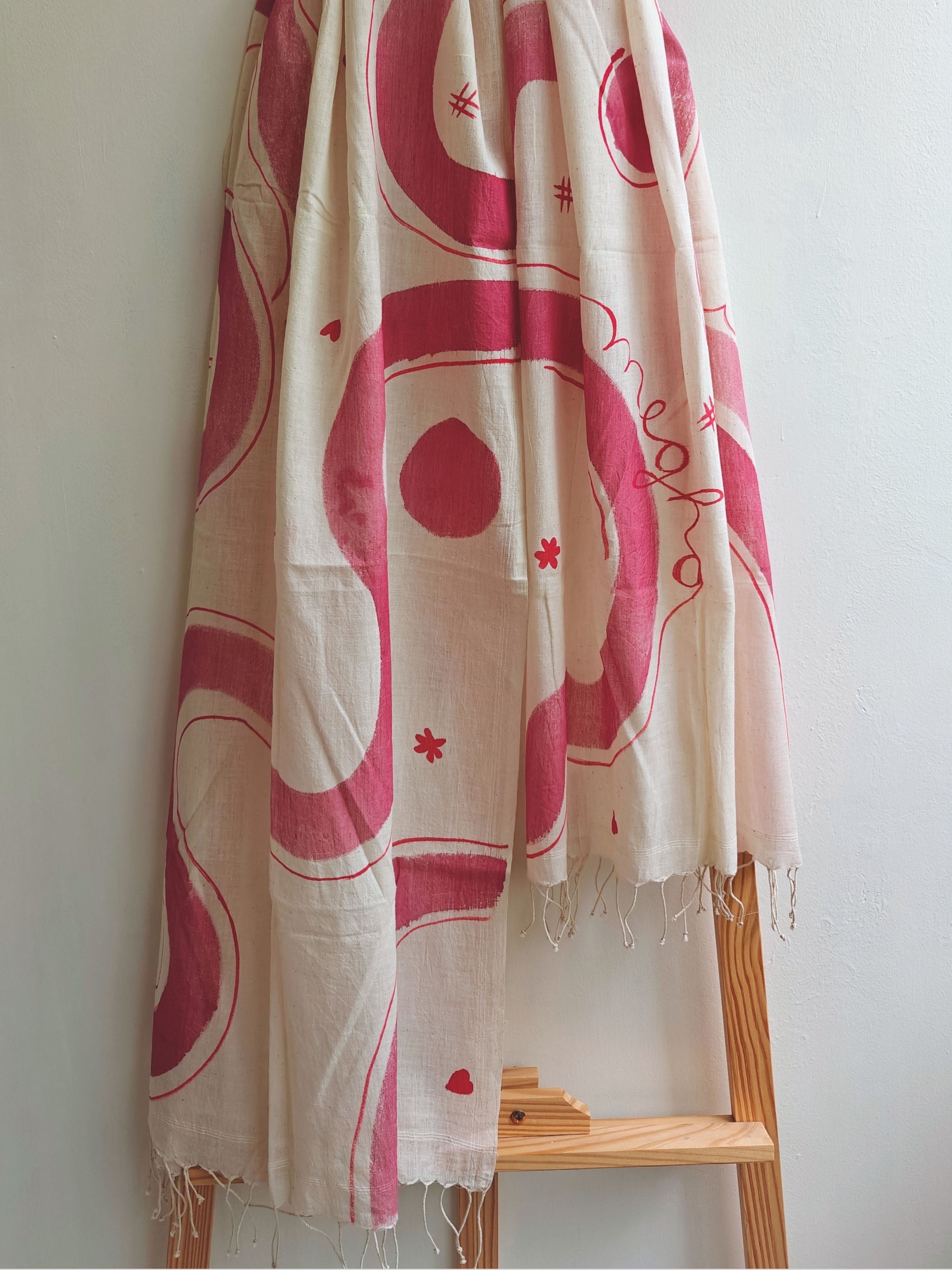Personalized Painted Cotton Stole