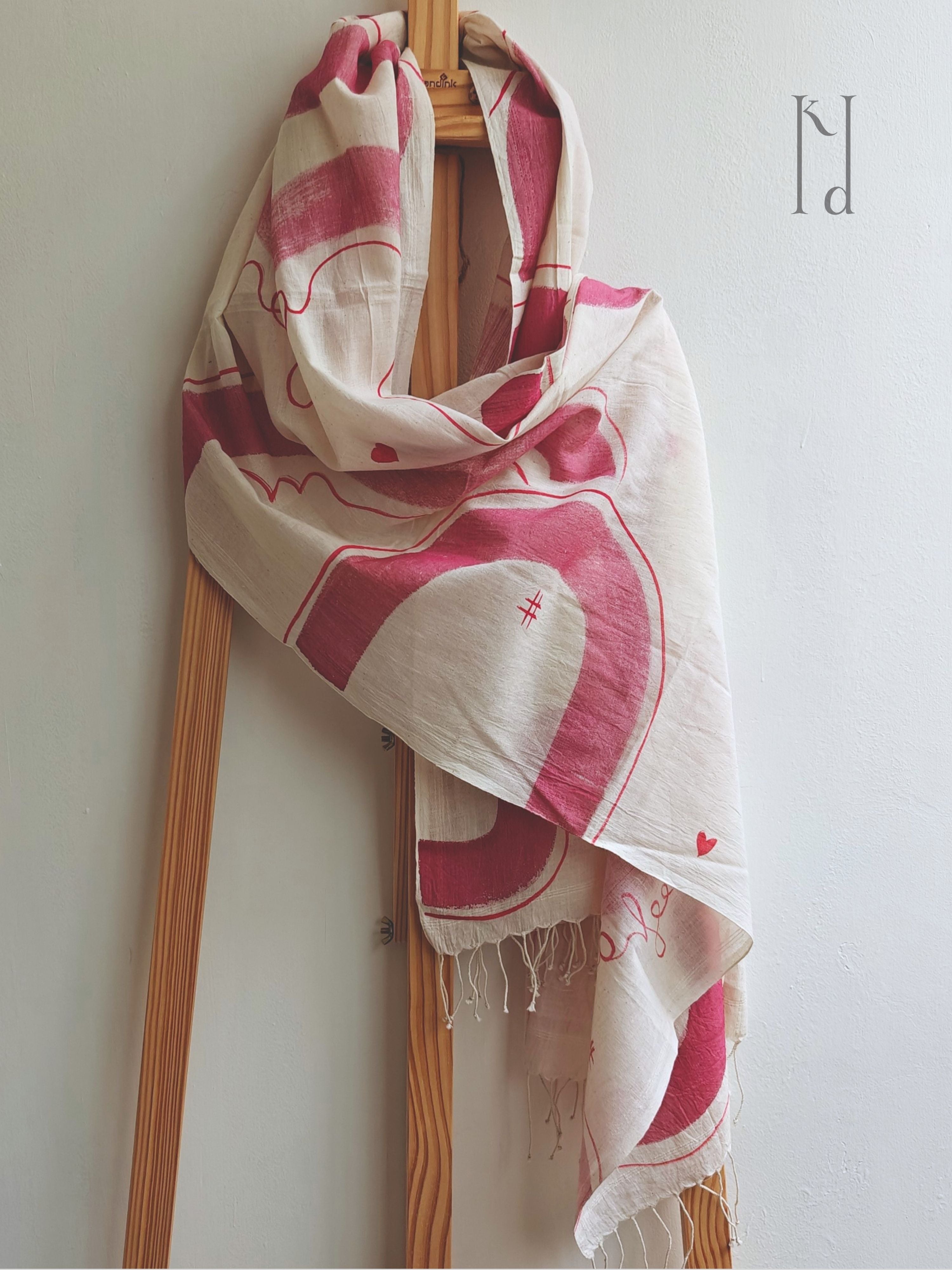 Personalized Painted Muslin Stole