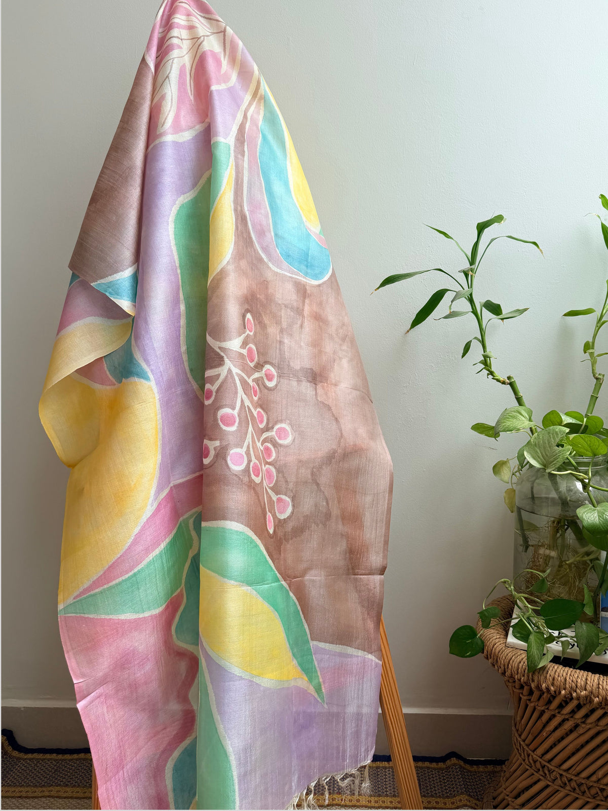 Rangrez Painted Silk Dupatta