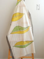 Leafy Muslin Cotton Painted Stole