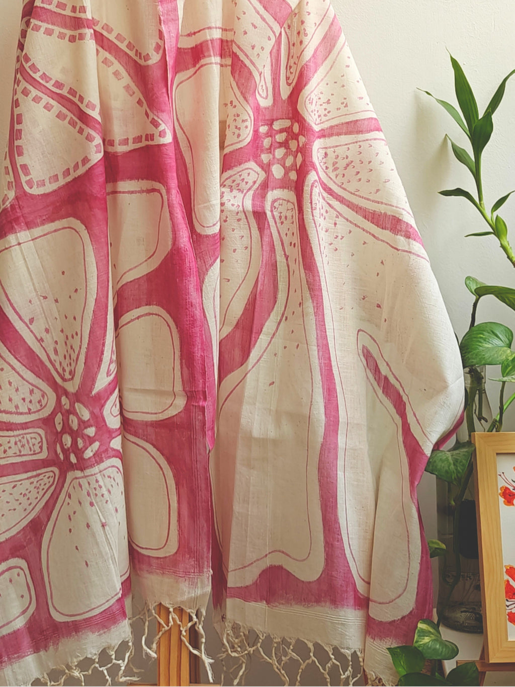 Bindiya Painted Cotton Stole