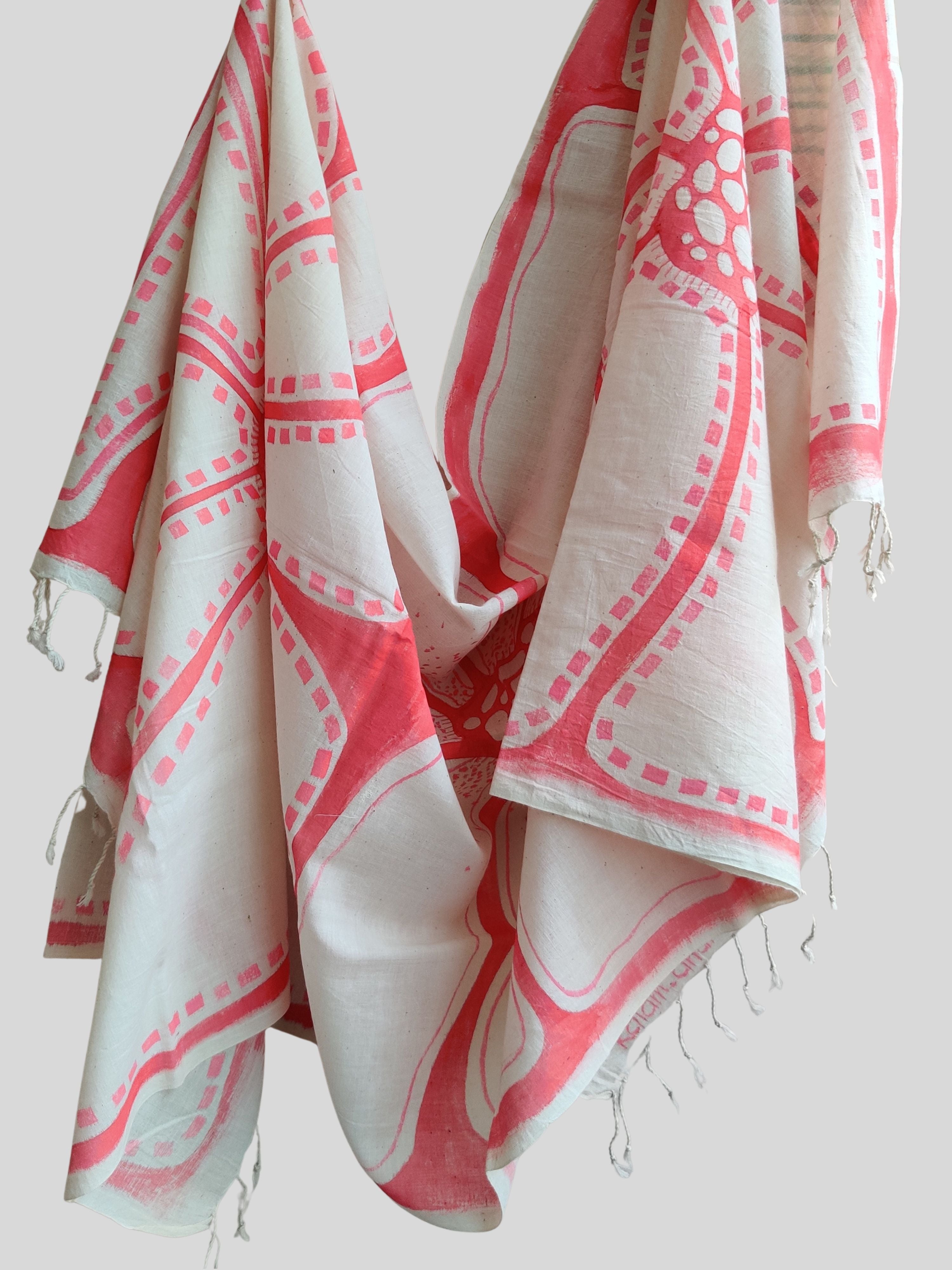 Bindiya Painted Cotton Stole