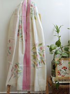 Phool Painted Cotton Dupatta