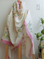 Phool Cotton Painted Dupatta