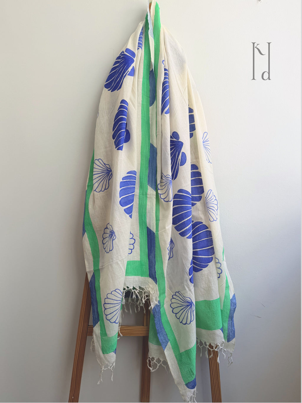 Sea Shell Painted Muslin Dupatta