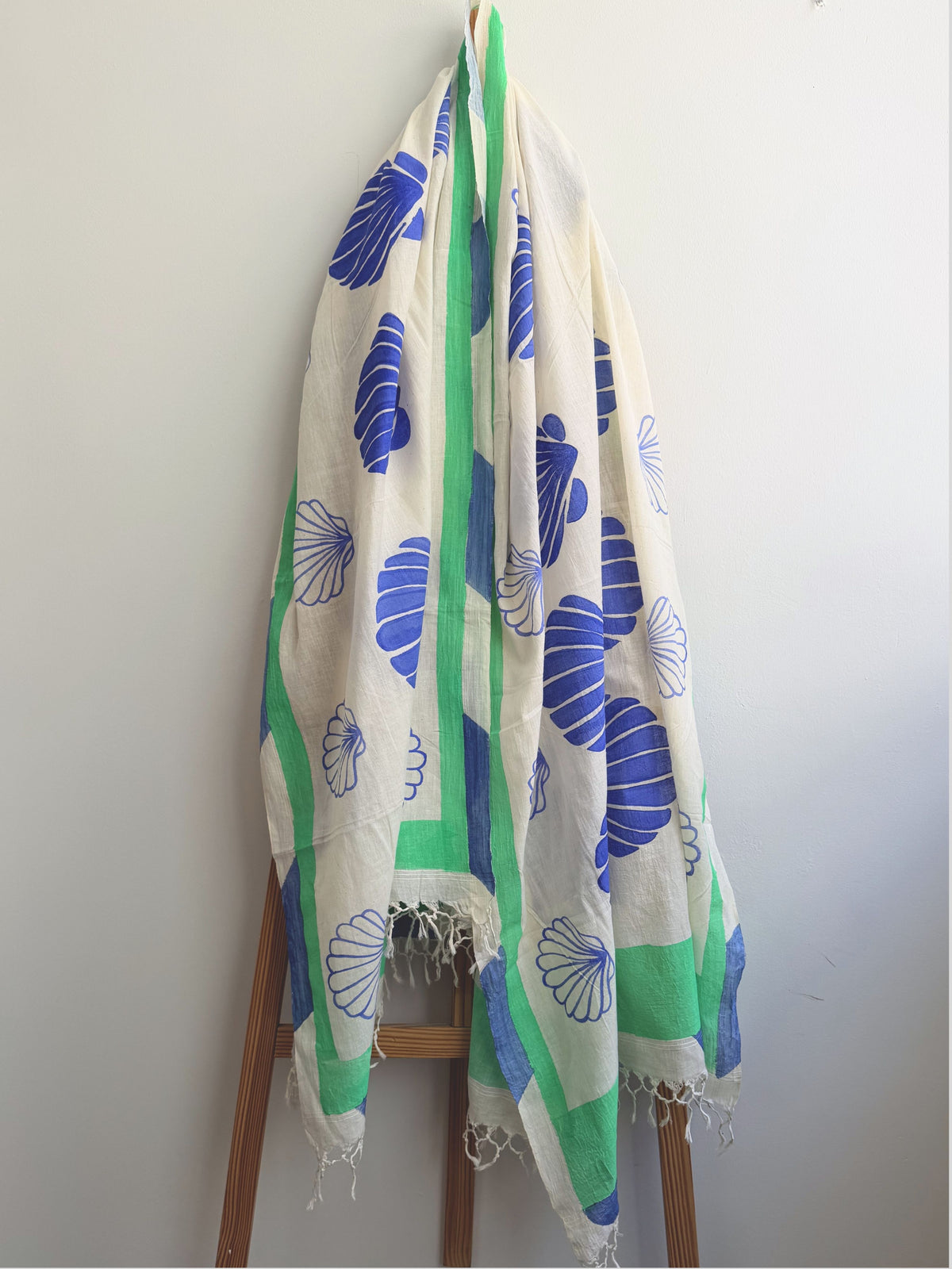 Sea Shell Painted Cotton Dupatta