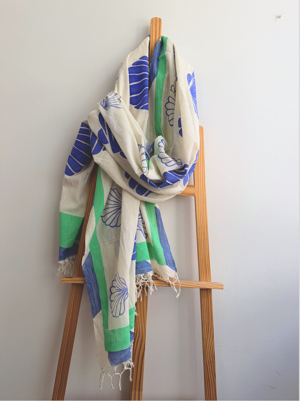 Sea Shell Painted Cotton Dupatta