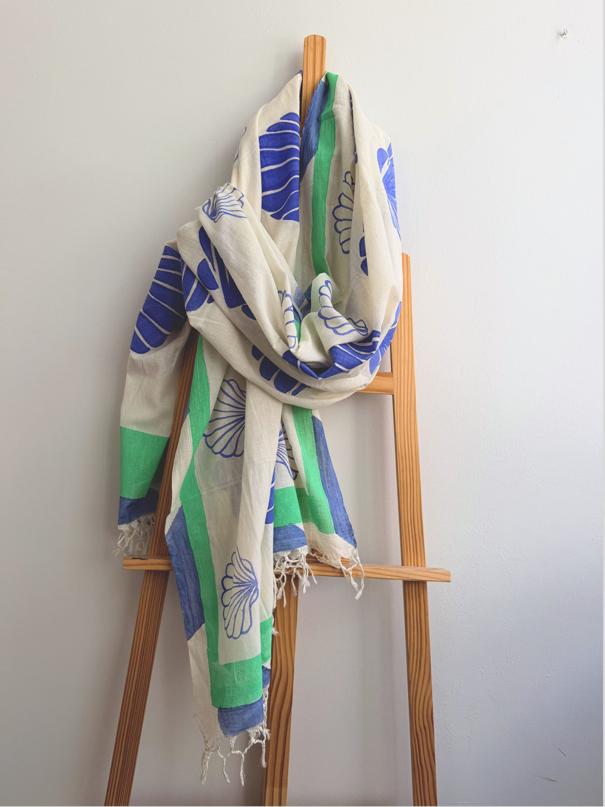 Sea Shell Painted Cotton Dupatta