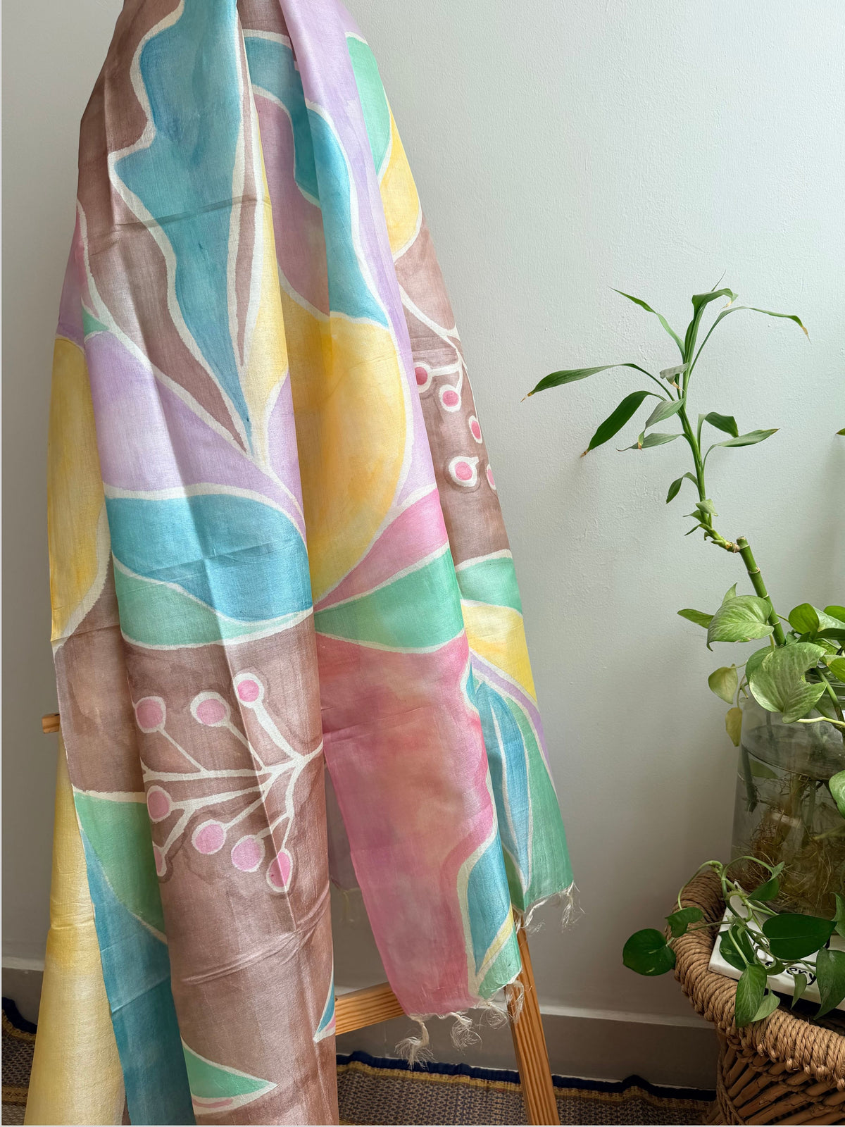 Rangrez Painted Silk Dupatta