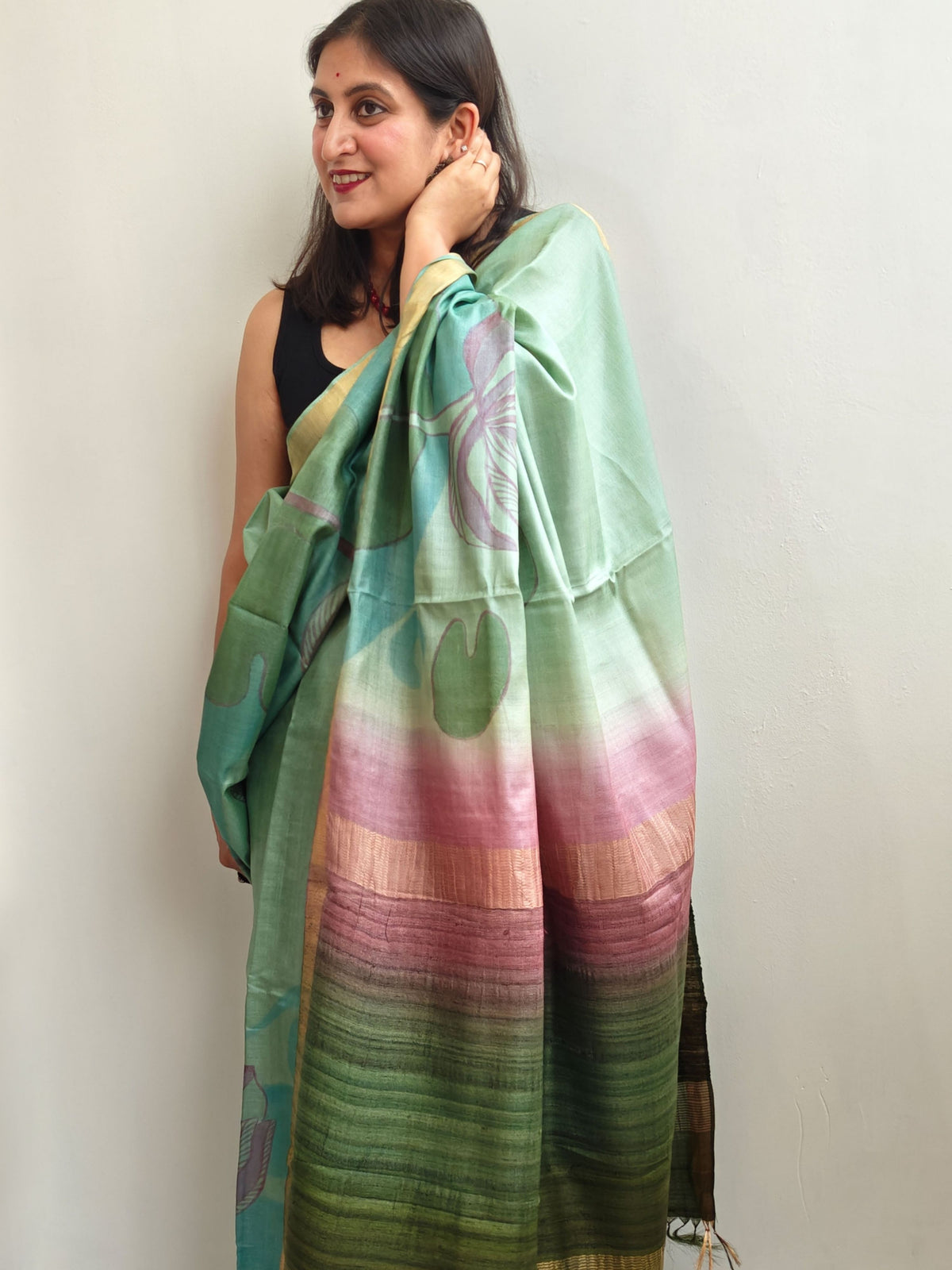 Ellora Painted Tussar Saree