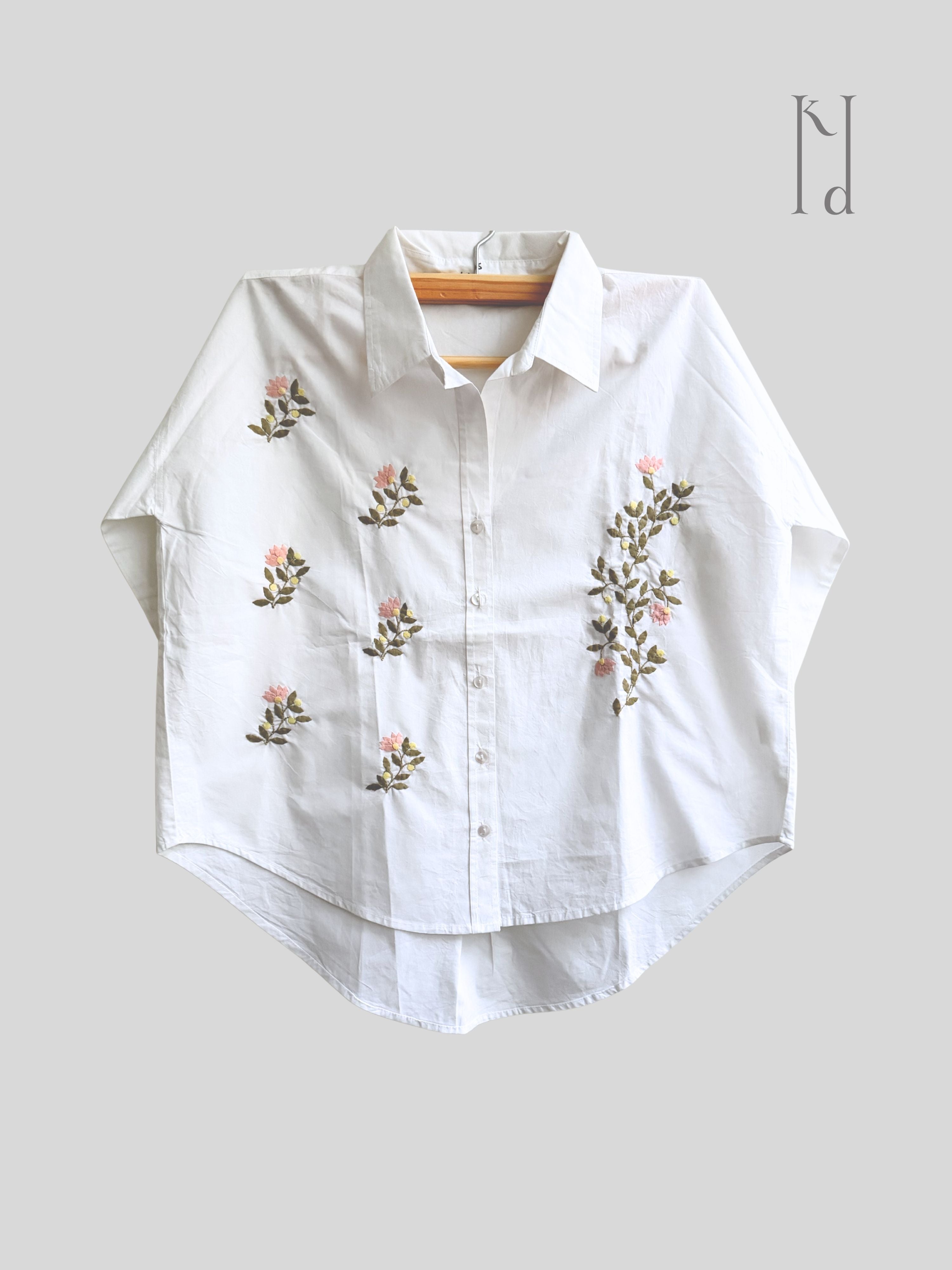 Naazuk Applique Oversized Shirt