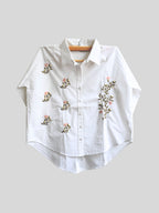 Naazuk Applique Oversized Shirt