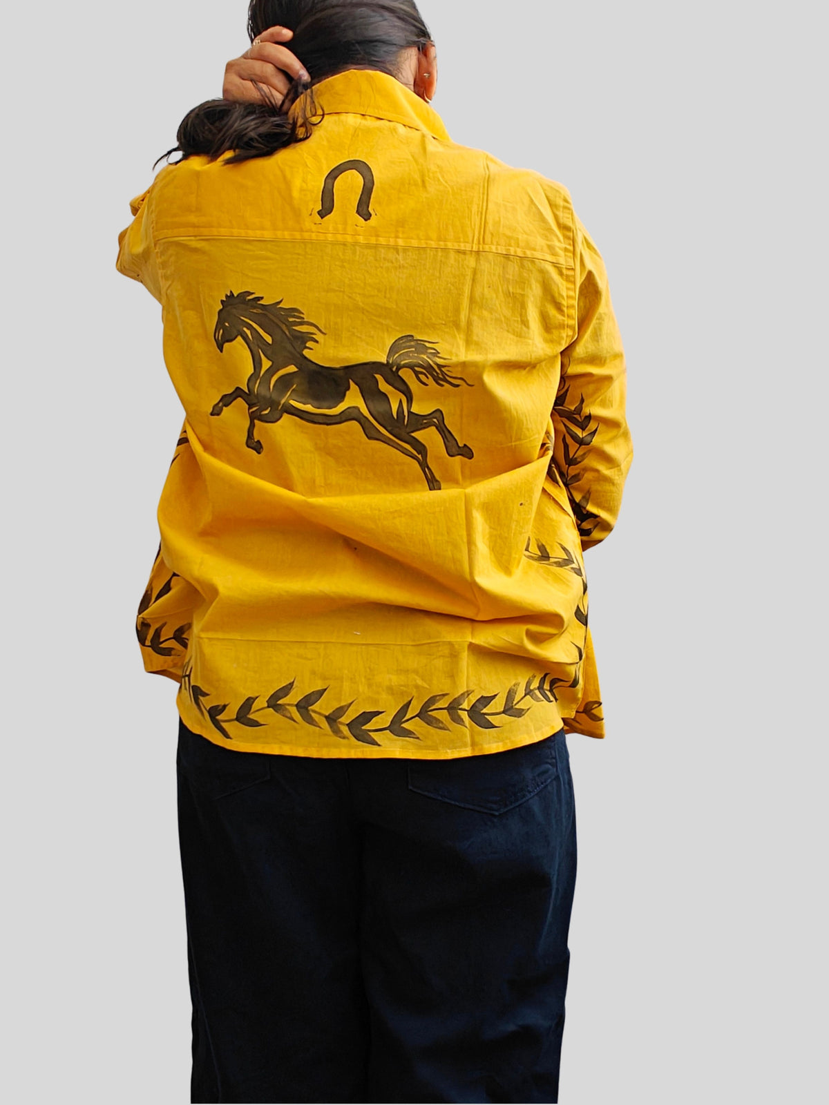 Fire Horse Painted Mul Cotton Shirt