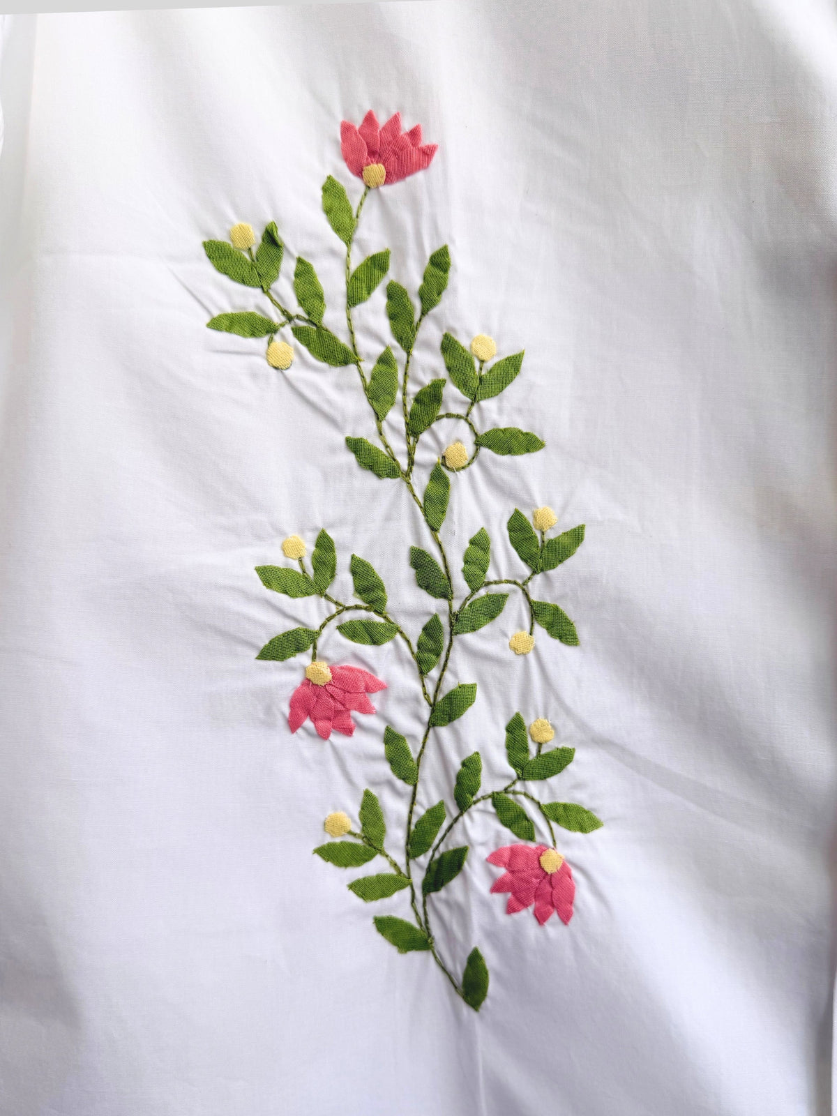 Applique Painted Cotton Haft Shirt