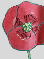 Poppies Painted Oversized Shirt