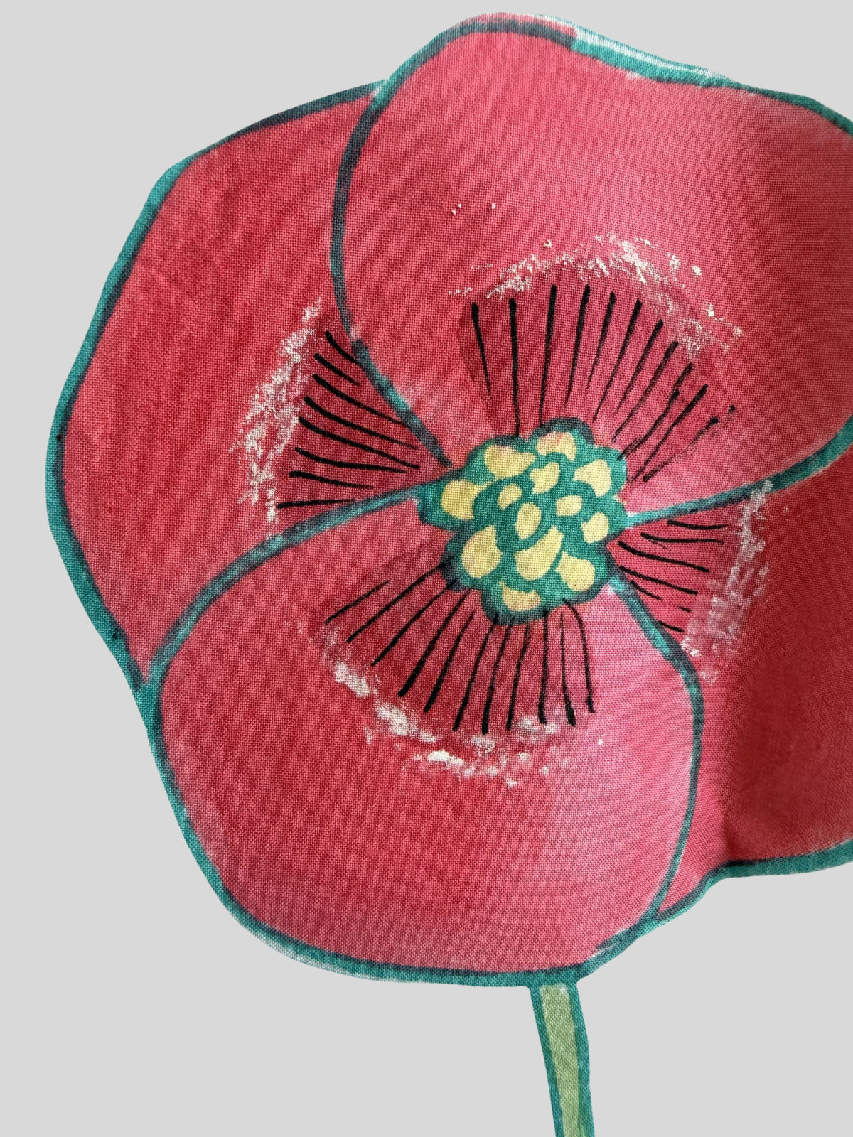 Poppies Painted Oversized Shirt