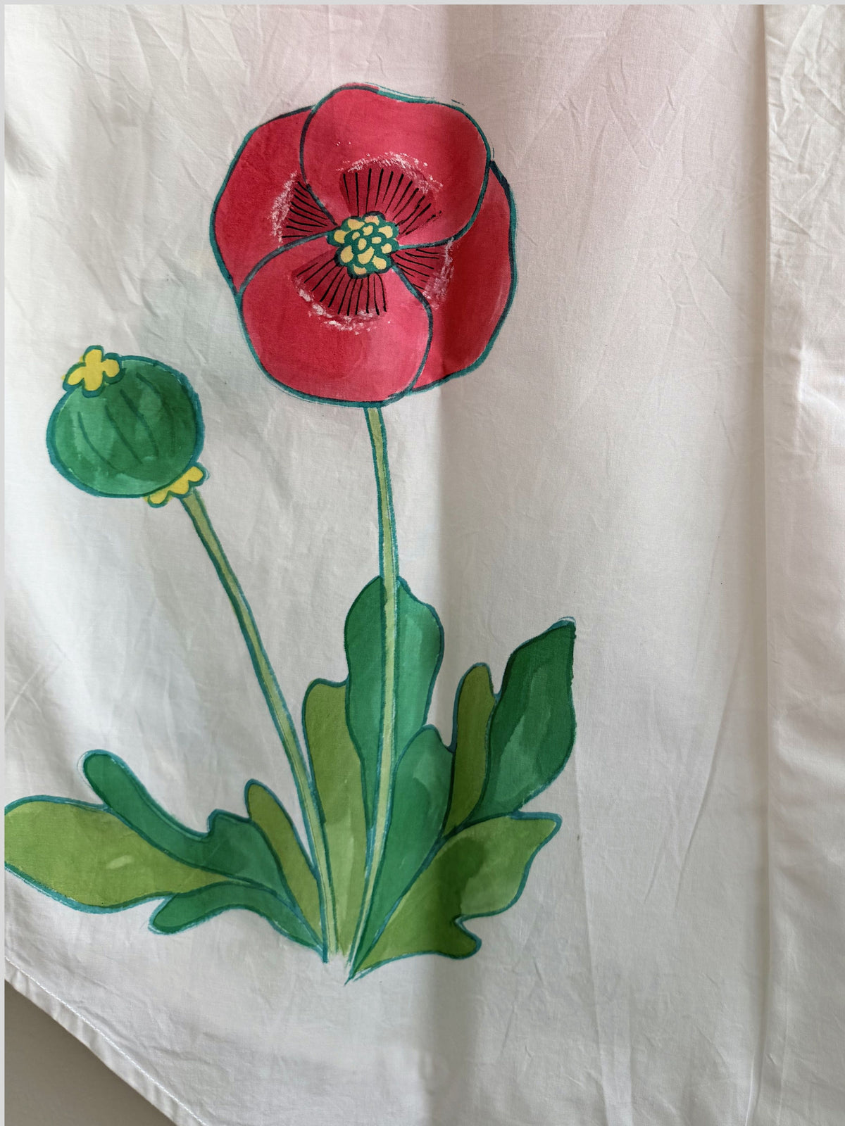 Poppies Painted Oversized Shirt