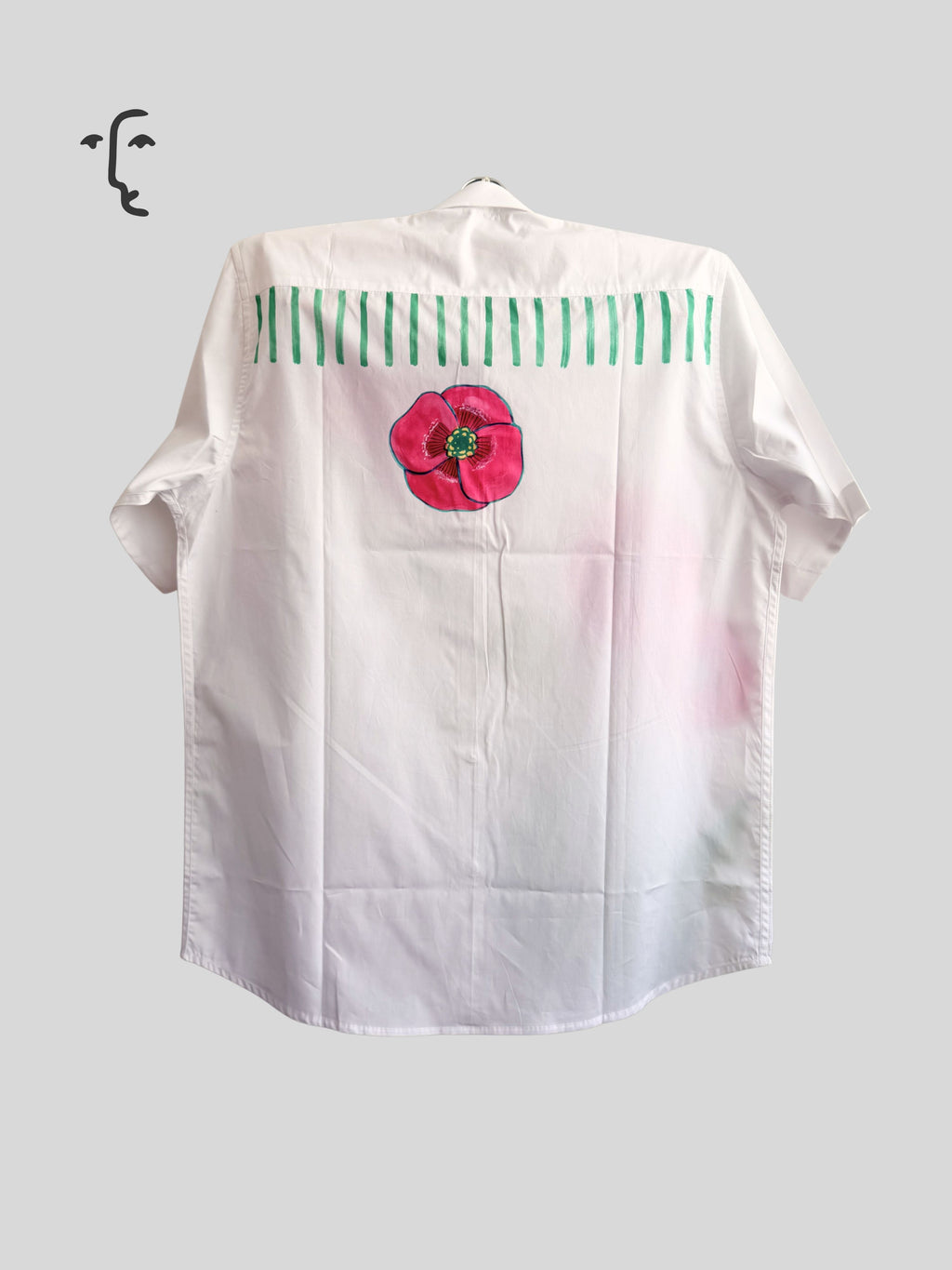 Poppies Painted Half Shirt