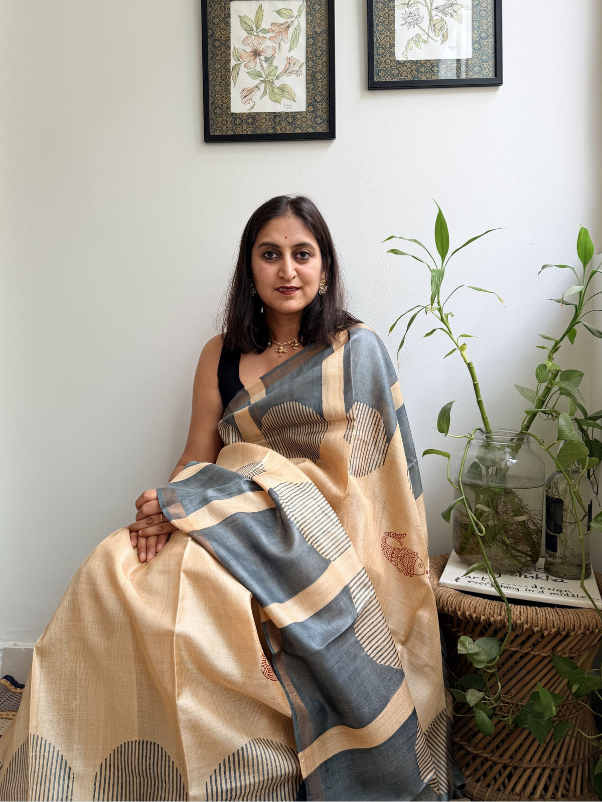 Machhli Tussar Saree